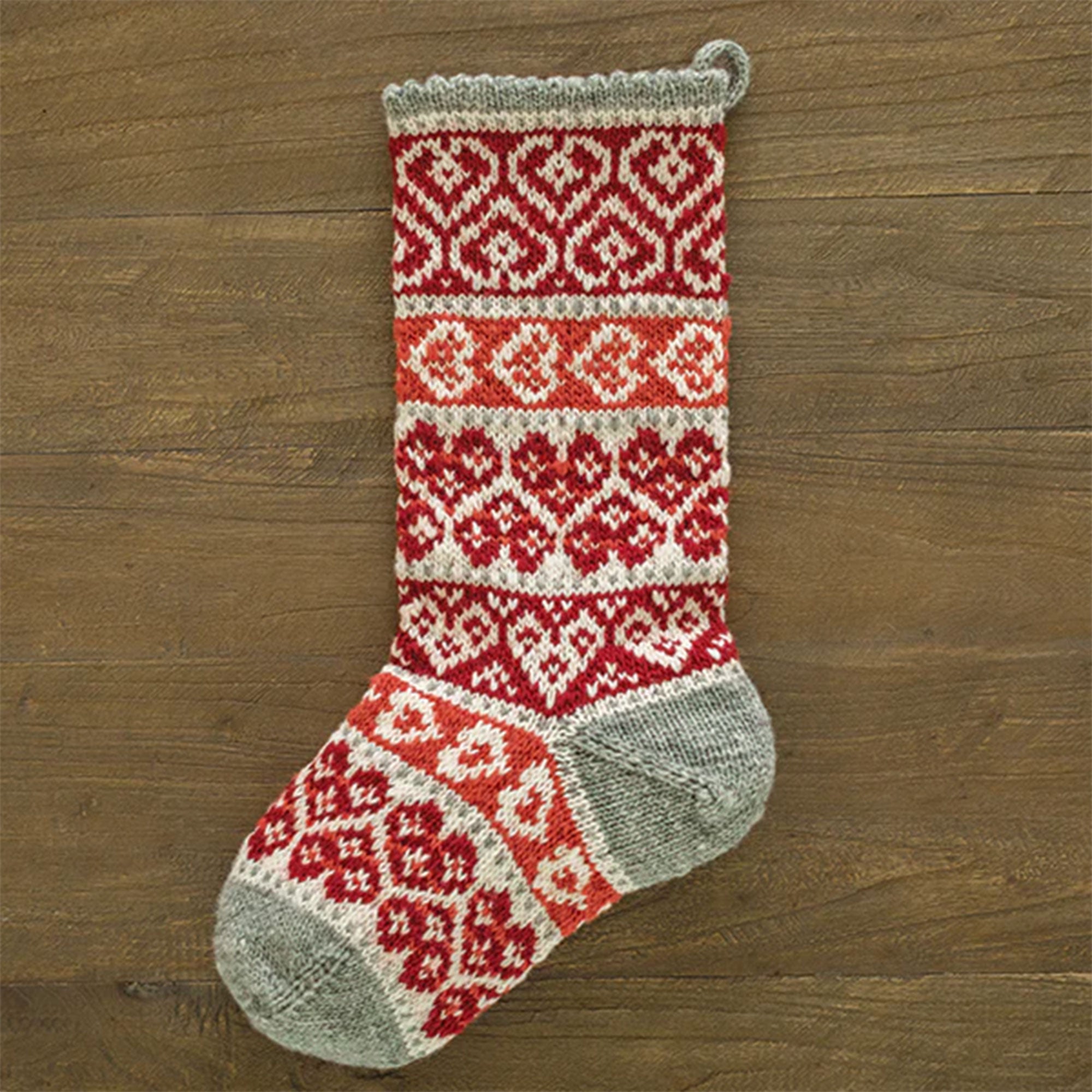Appalachian Baby Design Winter Hearts Christmas Stocking Kit - Handmade Cabin - The Perfect Holiday Craft