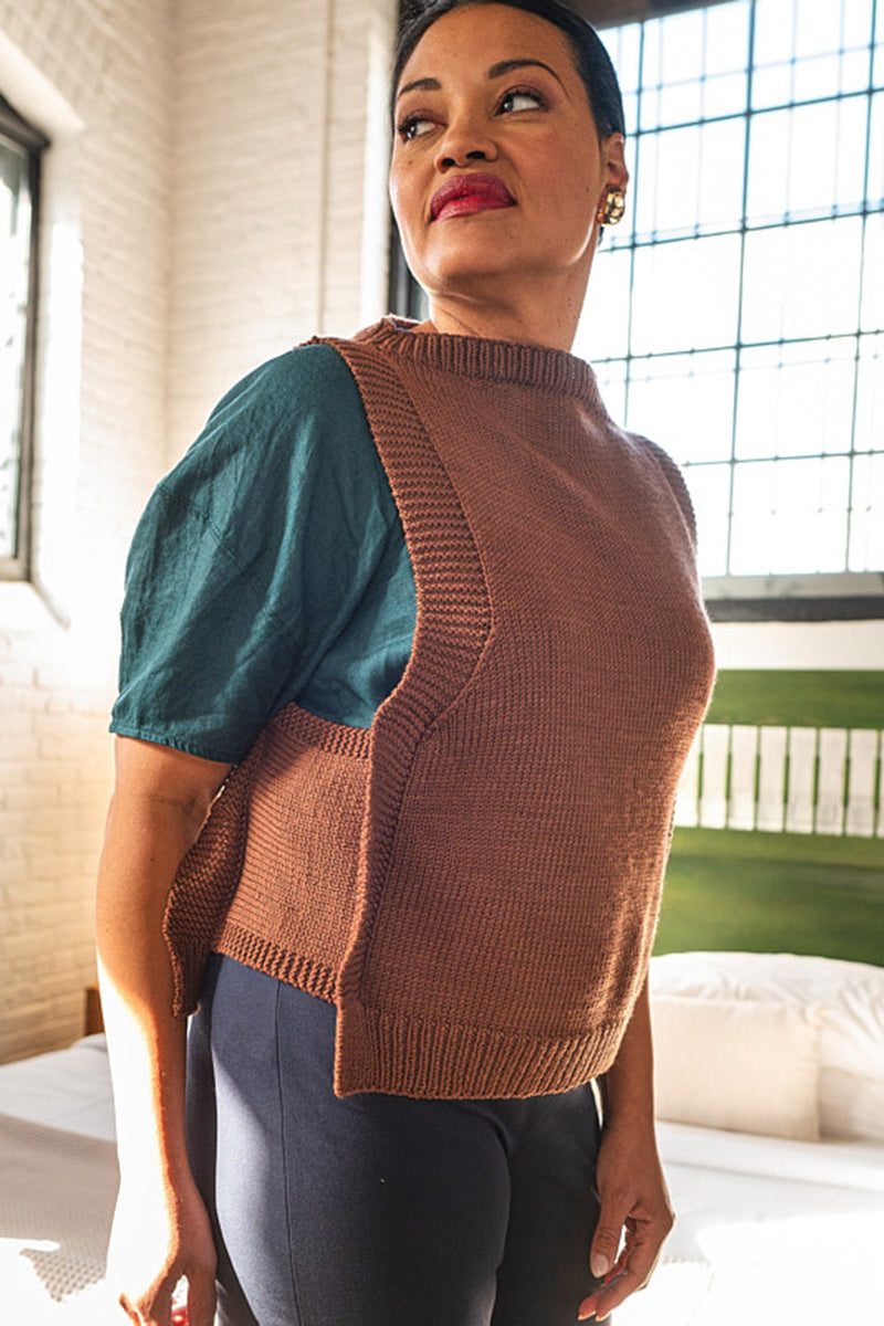 Berroco Merino 401 Patterns - Stylish Cavetto Vest PDF Download
