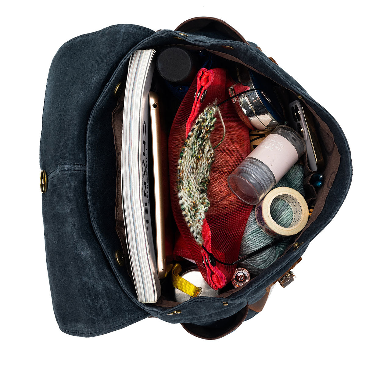 della Q Maker's Stylish Orange Midi Backpack for Crafting Enthusiasts
