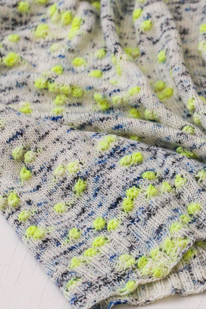 Barker Wool Float Shawl Kit - Unique Assigned Pooling Project in Comic Book Art Color