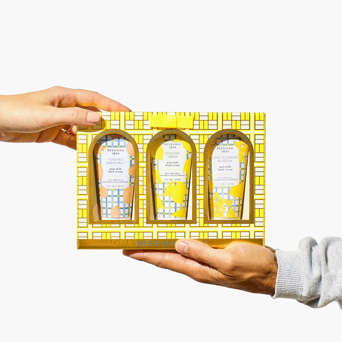 Beekman 1802 Hand Cream Sampler - Indulge in Honeyed Grapefruit, Honey & Orange Blossom, Sunshine Lemon Scents