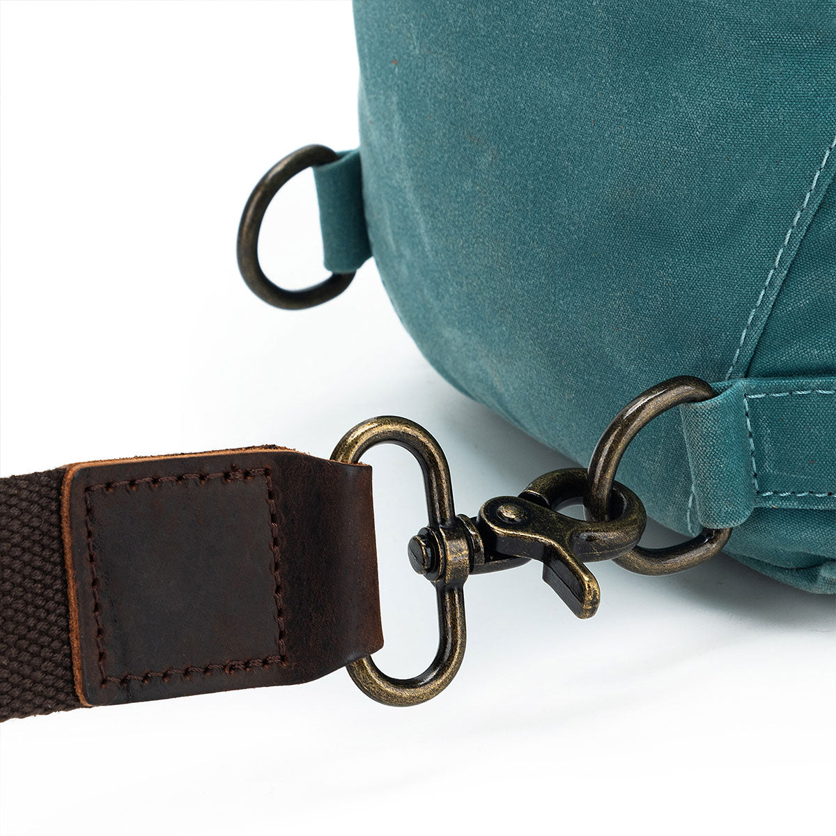 della Q Maker's Mini Messenger Bag - Teal, Lightweight & Water-Repellent