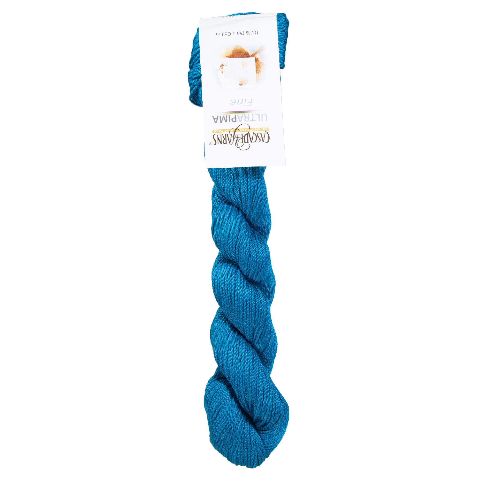 Cascade Yarns Ultra Pima Fine Yarn in 3774 Major Teal - Soft & Shiny Sport-Weight Yarn