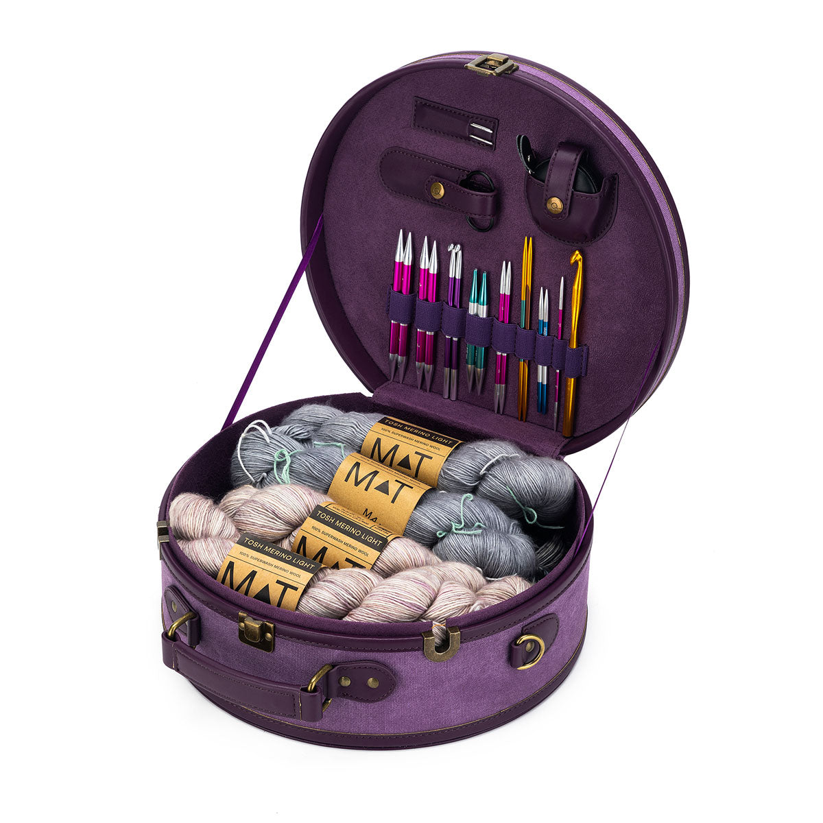 della Q Premium Maker's Hat Box - Stylish Plum for Craft Lovers
