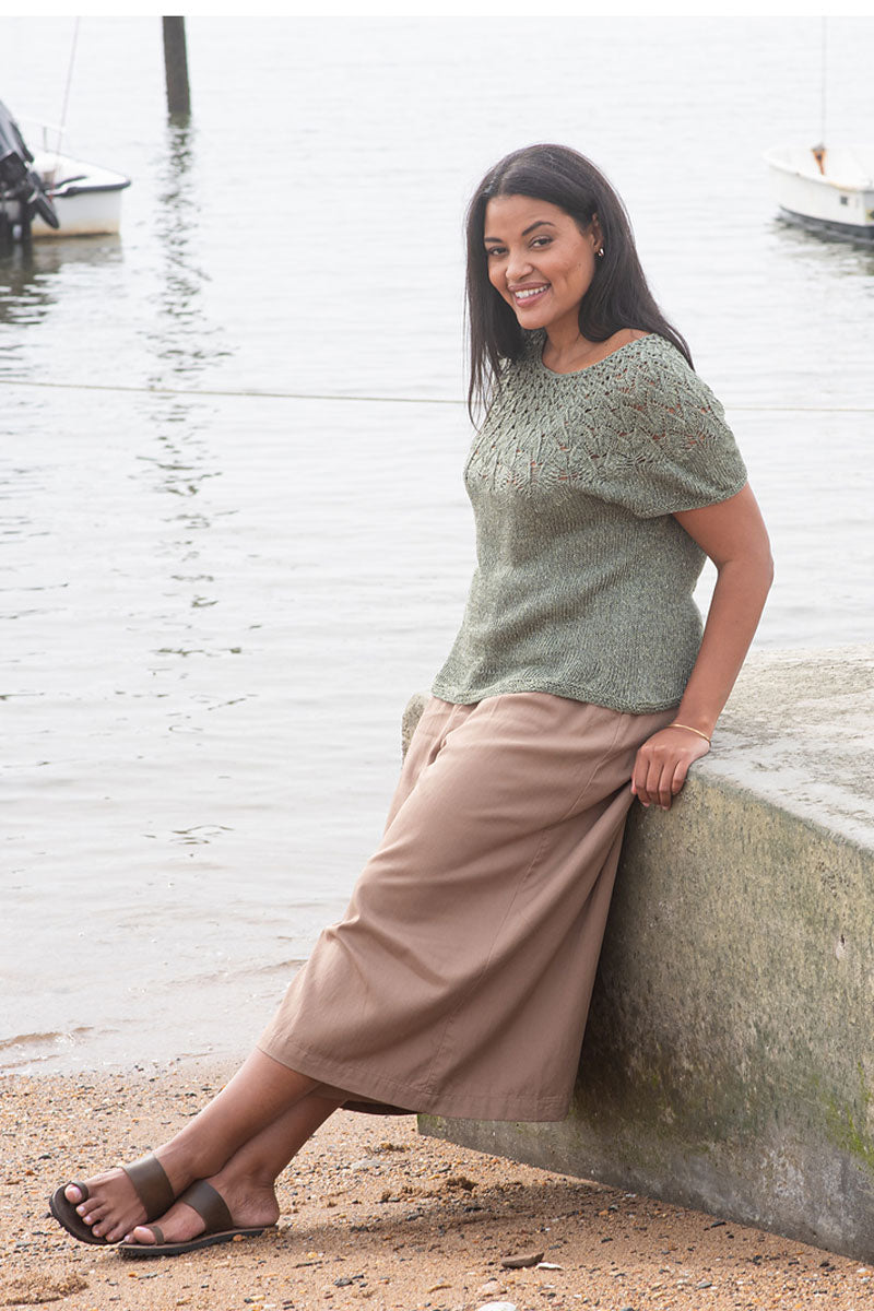 Berroco Booklet 423 - Exclusive Chai Patterns - Bonnie Tee PDF Download for Elegant and Comfortable Wear