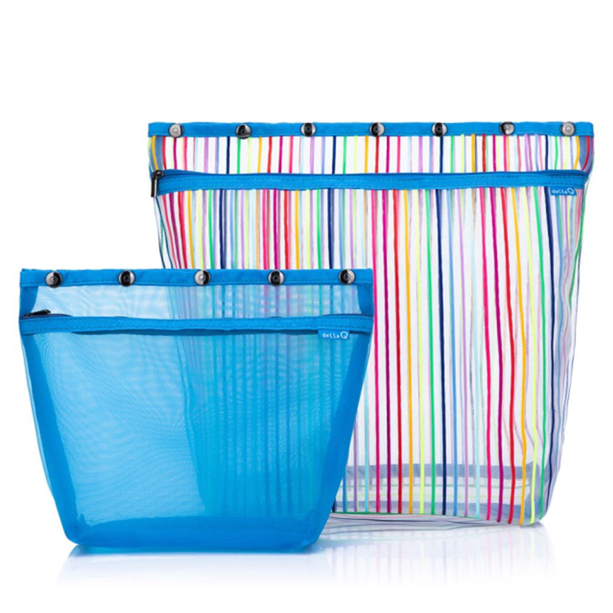 Della Q Oh Snap - Stunning Rainbow - Blue Standing Project Bag, Size L/XL