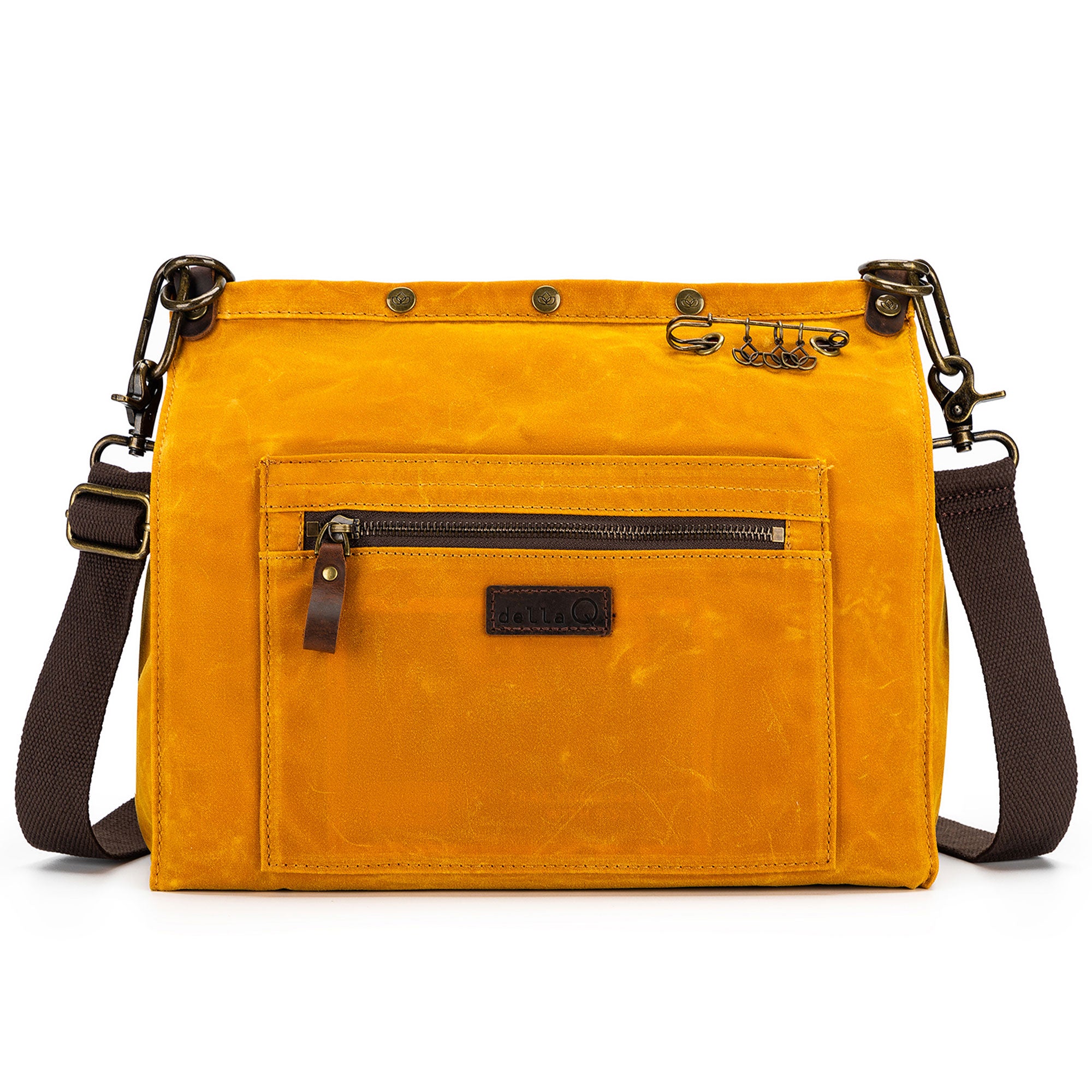 della Q Maker's Mustard Canvas Rucksack - The Ultimate Multi - Function Craft Bag