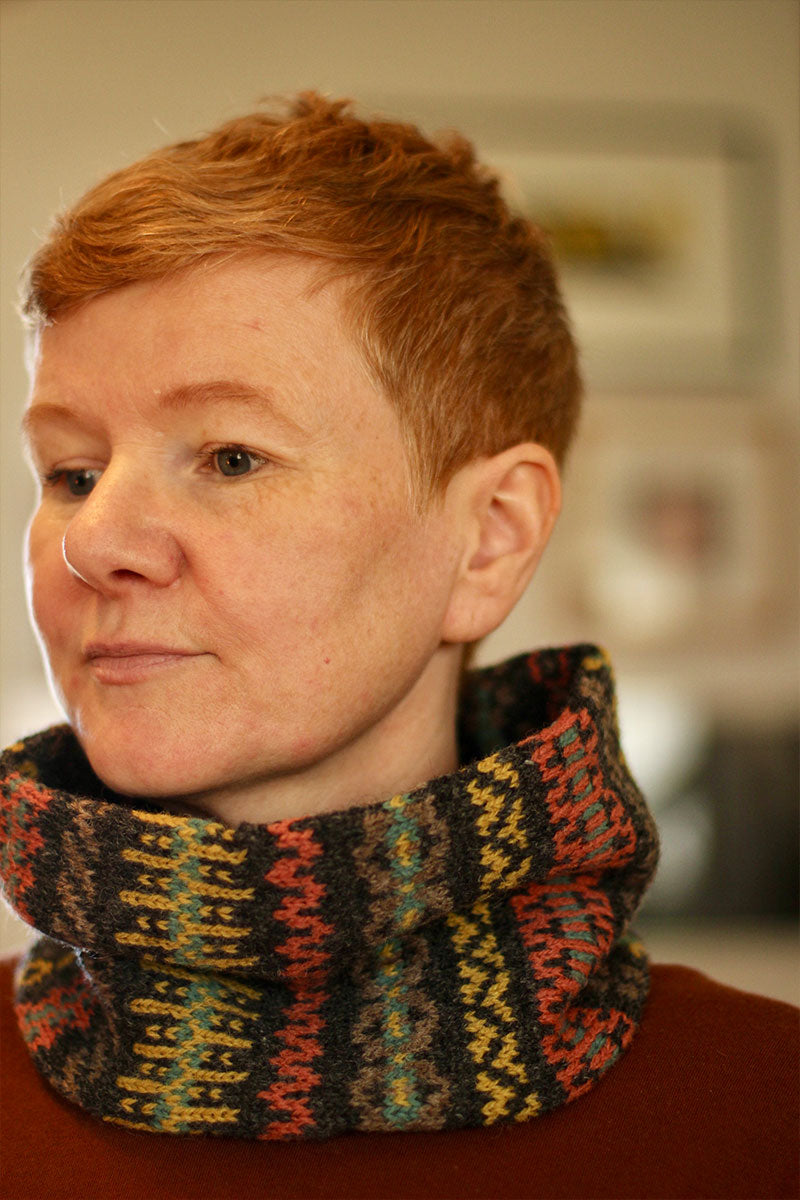 Jamieson's of Shetland Haslock Cowl Kits - Exquisite Palette B for Colorful Knitting