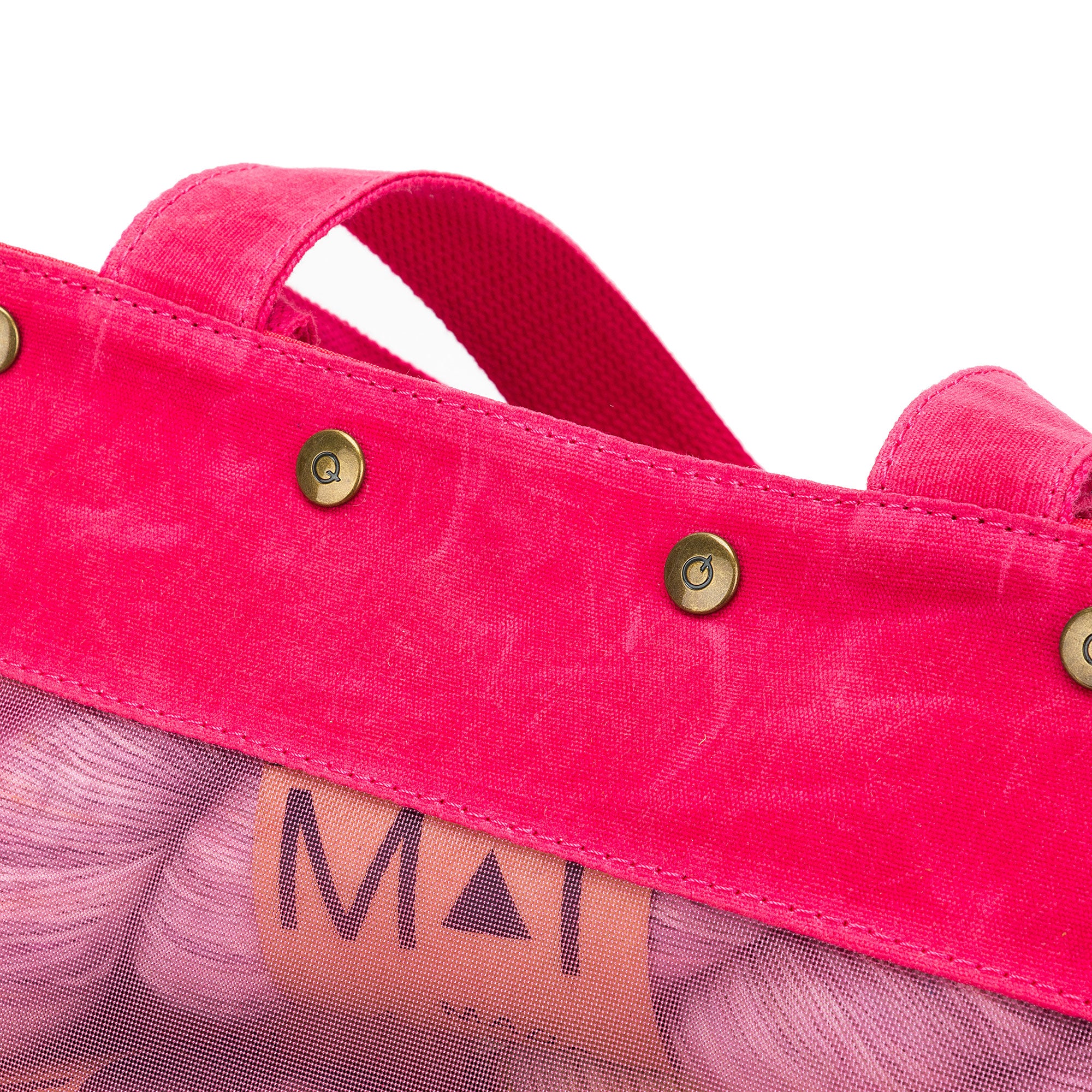 della Q Maker's Stunning Mesh Tote - TL Yarncrafts - Vivid Rose for On - the - go Creators