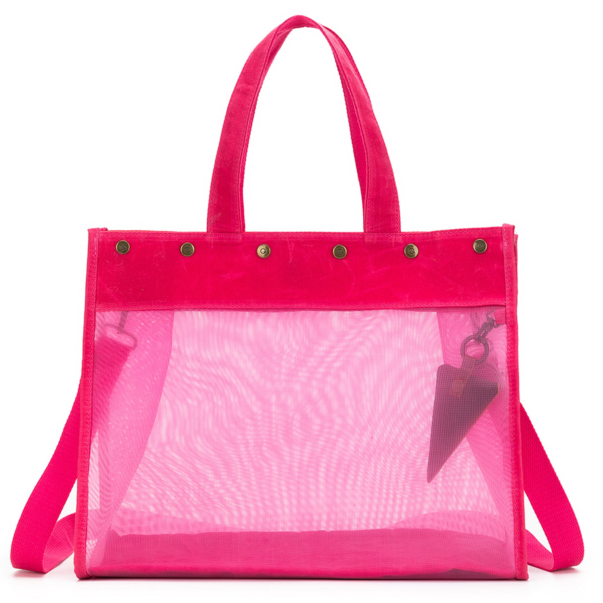 della Q Maker's Stunning Mesh Tote - TL Yarncrafts - Vivid Rose for On - the - go Creators