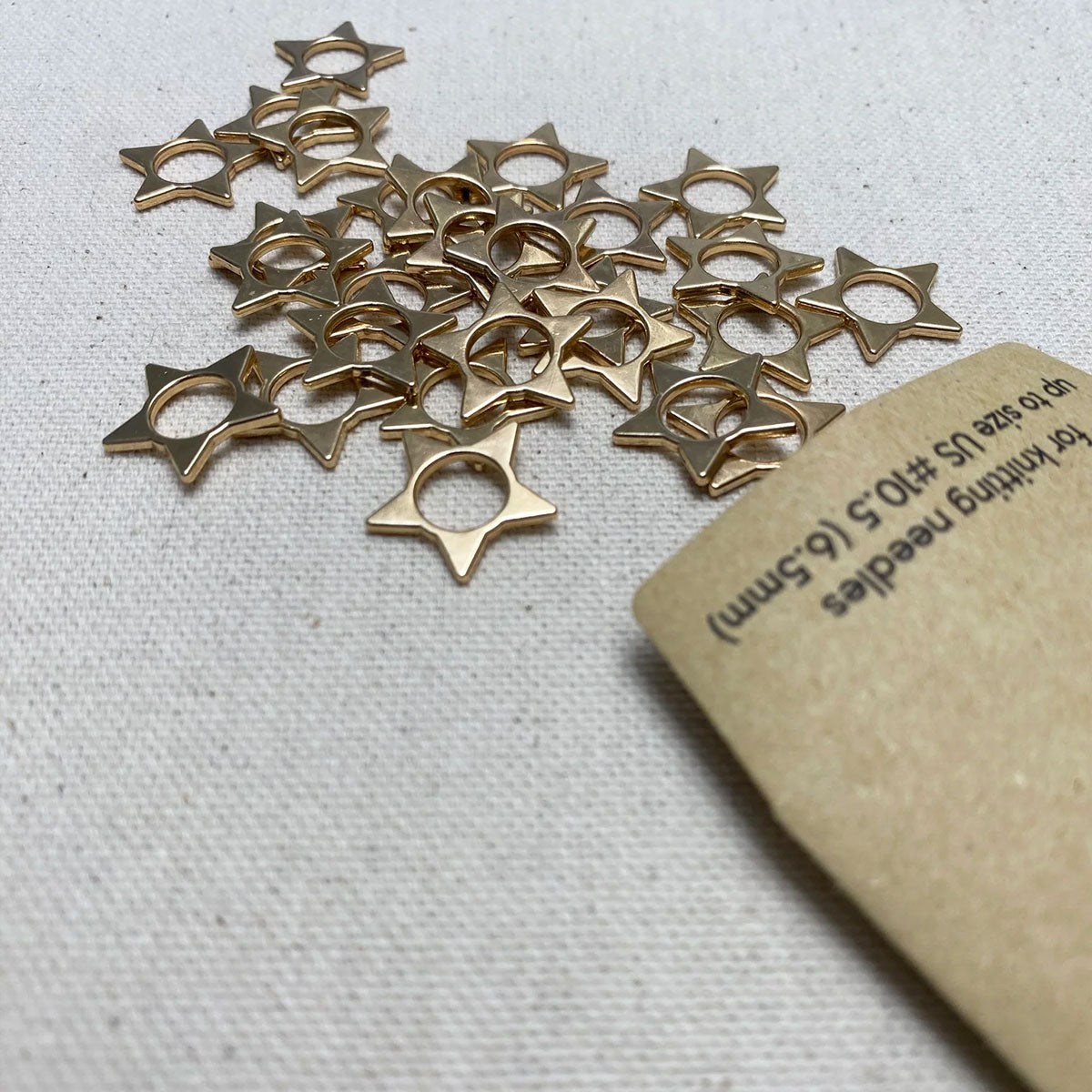 Allstitch Studio Gold Stars Seamless Stitch Markers for Knitting and Crocheting