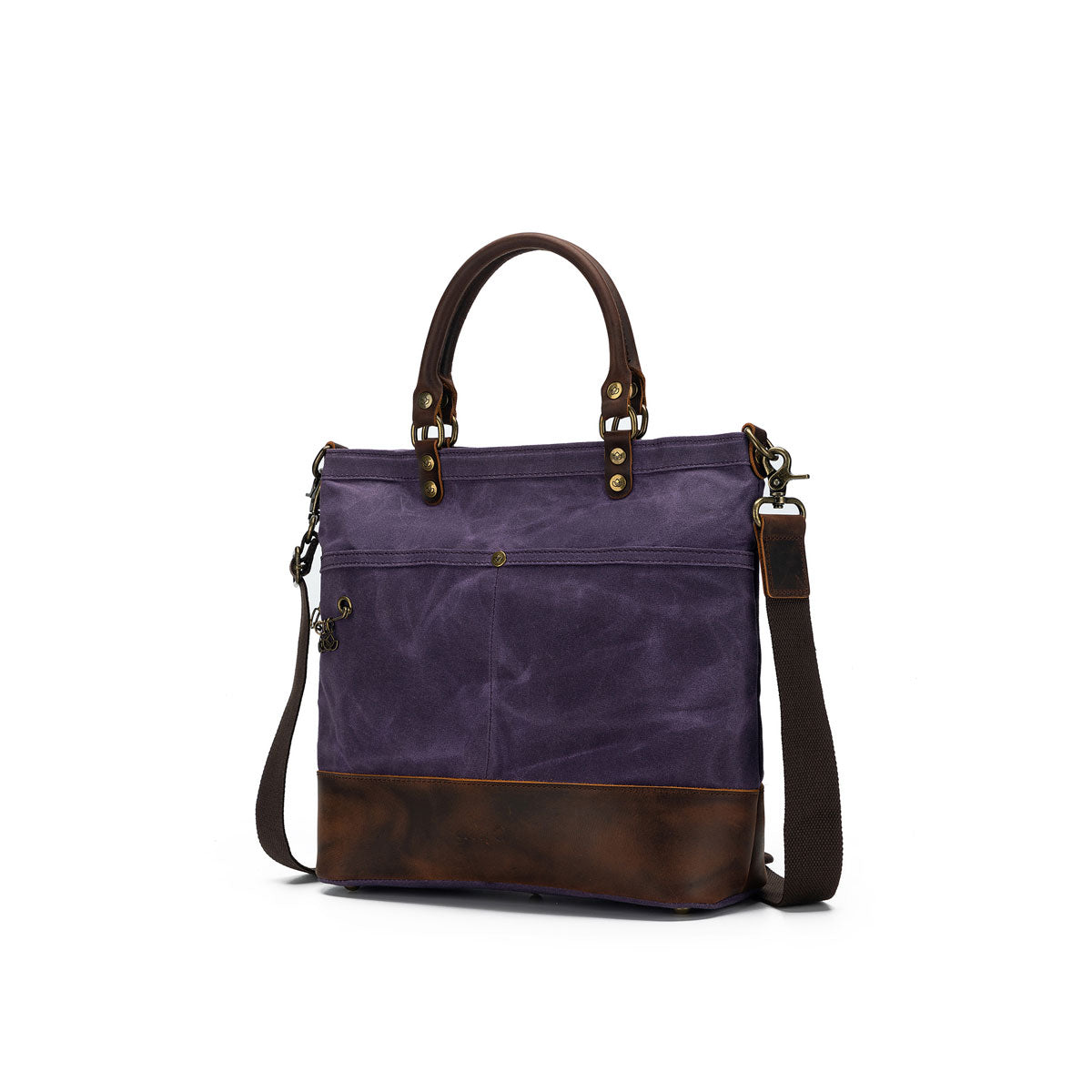 della Q Maker's Purple Canvas Tote for Knitters and Crocheters