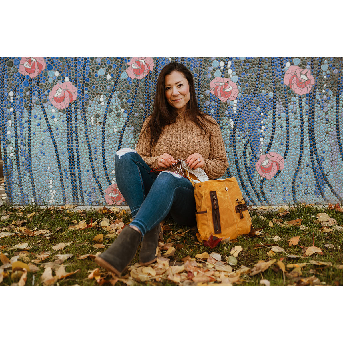 della Q Maker's Mustard Midi Backpack - Ideal for Crafting Projects