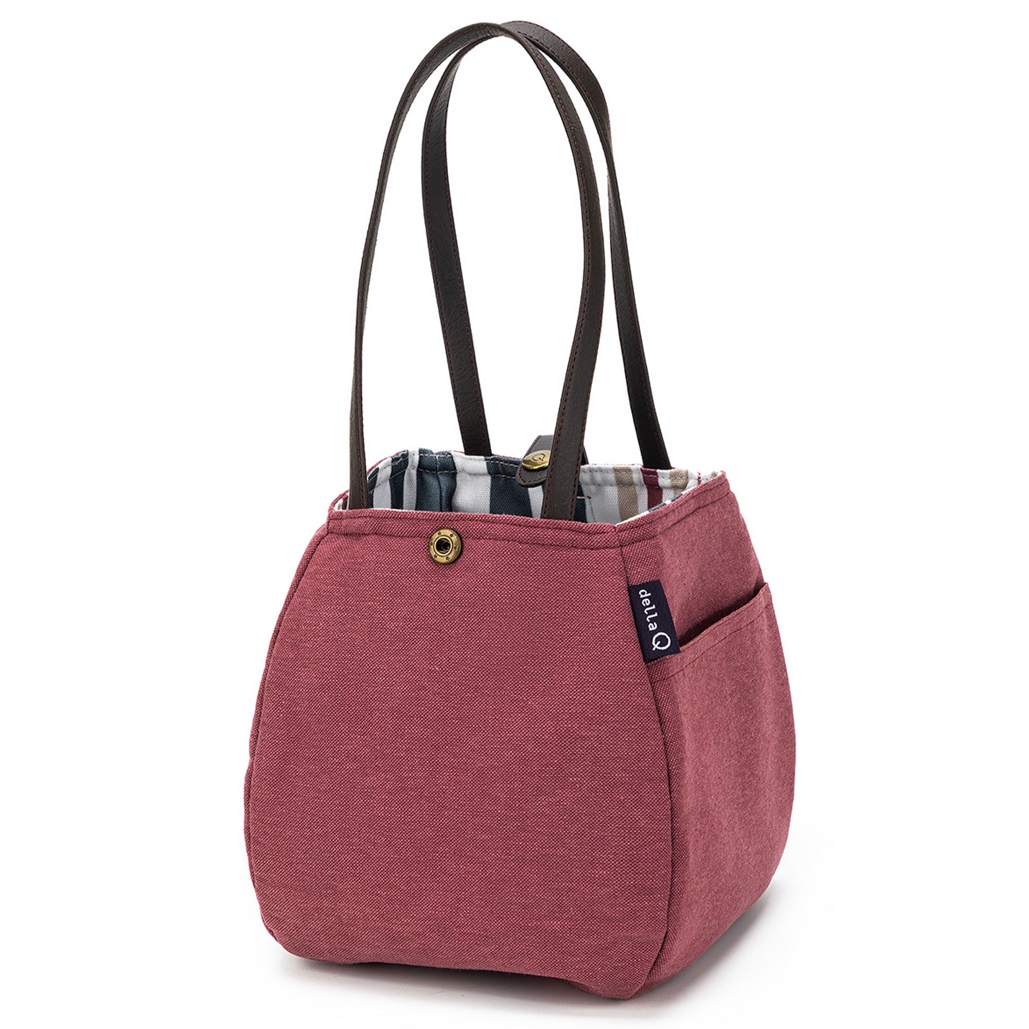 della Q Rosemary 220-1 - Linen Wine - Portable Knitting and Crocheting Project Bag