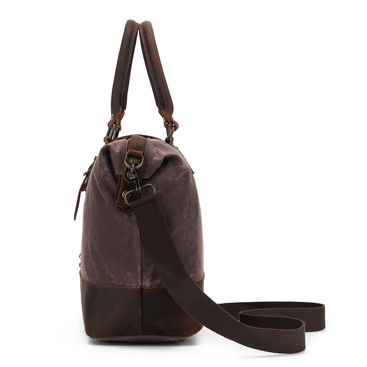 Della Q Maker's Chic Cocoa Canvas Satchel - Ideal for Crafters