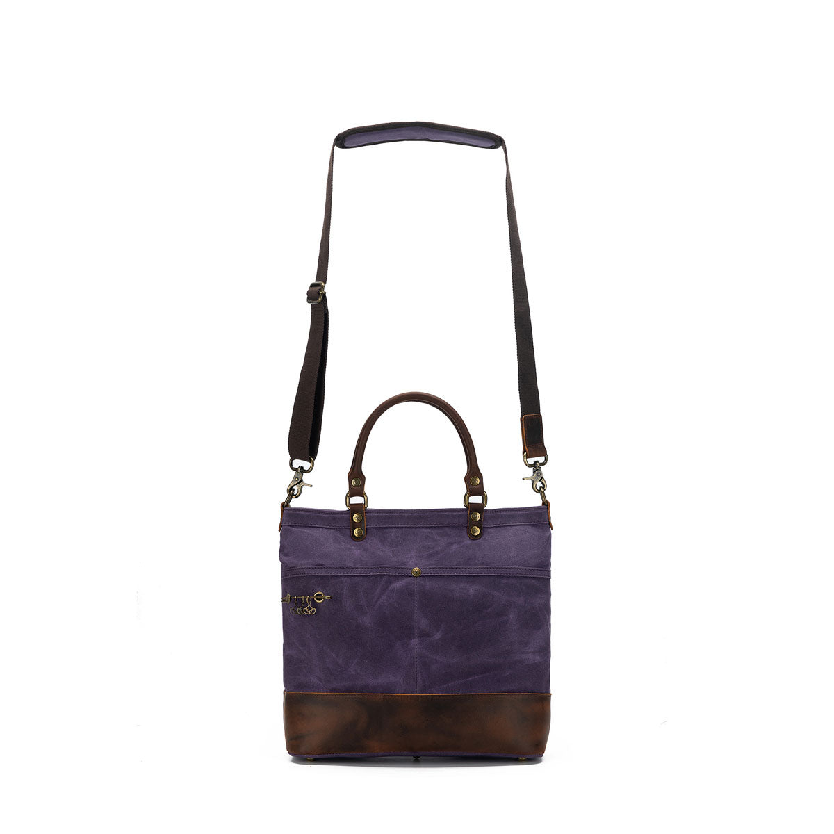 della Q Maker's Purple Canvas Tote for Knitters and Crocheters
