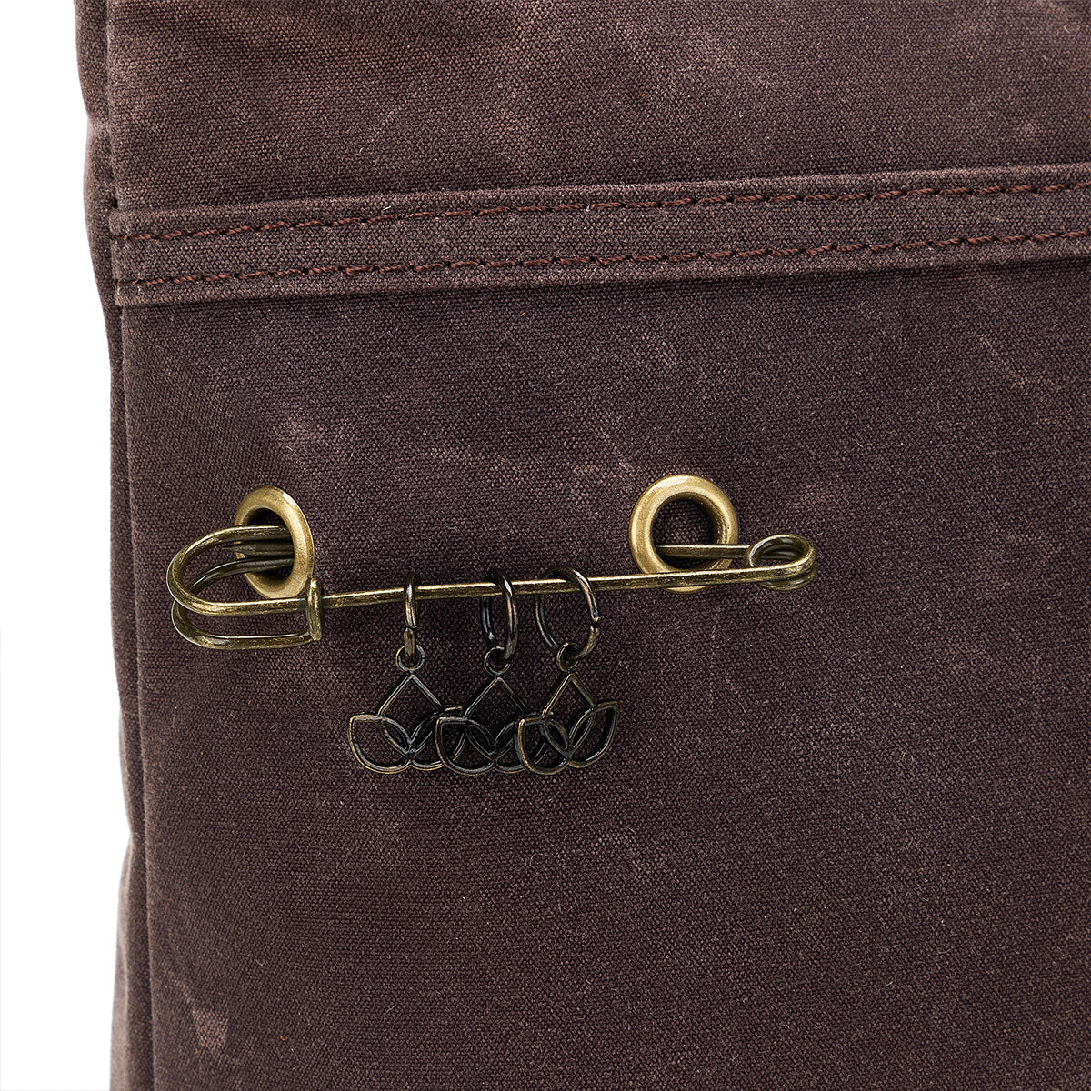 della Q Maker's Cocoa Canvas Tote for Knitters and Crocheters