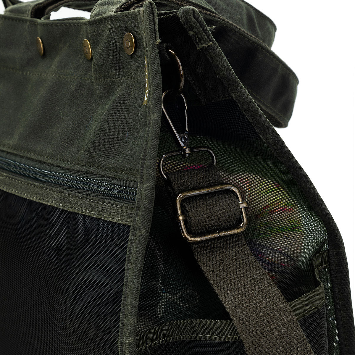 della Q Premium Tall Maker's Mesh Tote - Olive for Crafting Enthusiasts