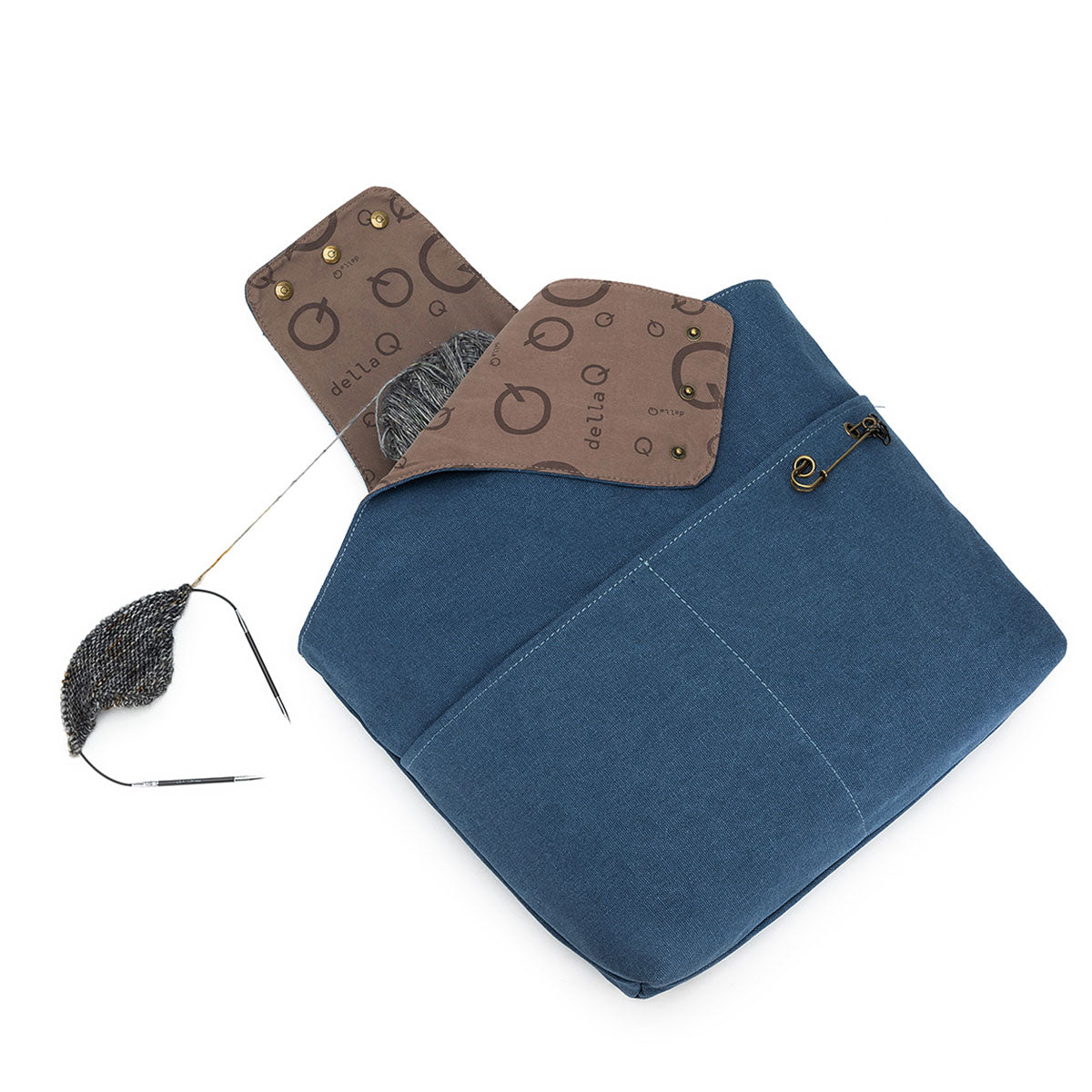 della Q Nora Stylish Bucket Bag - Indigo for Crafting Lovers