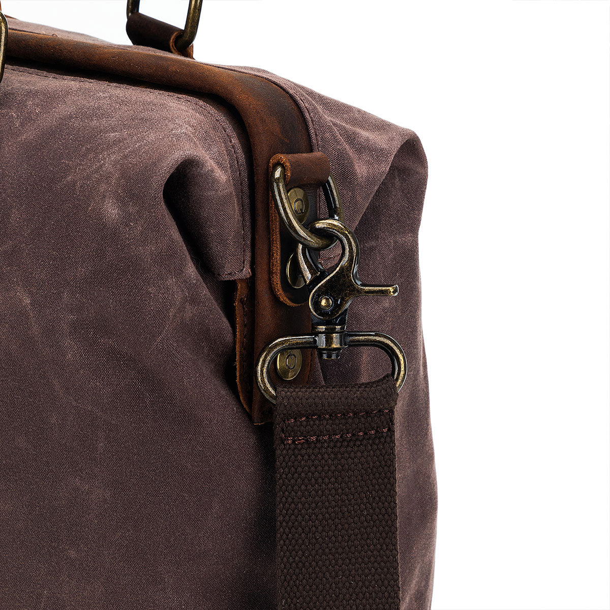 Della Q Maker's Chic Cocoa Canvas Satchel - Ideal for Crafters