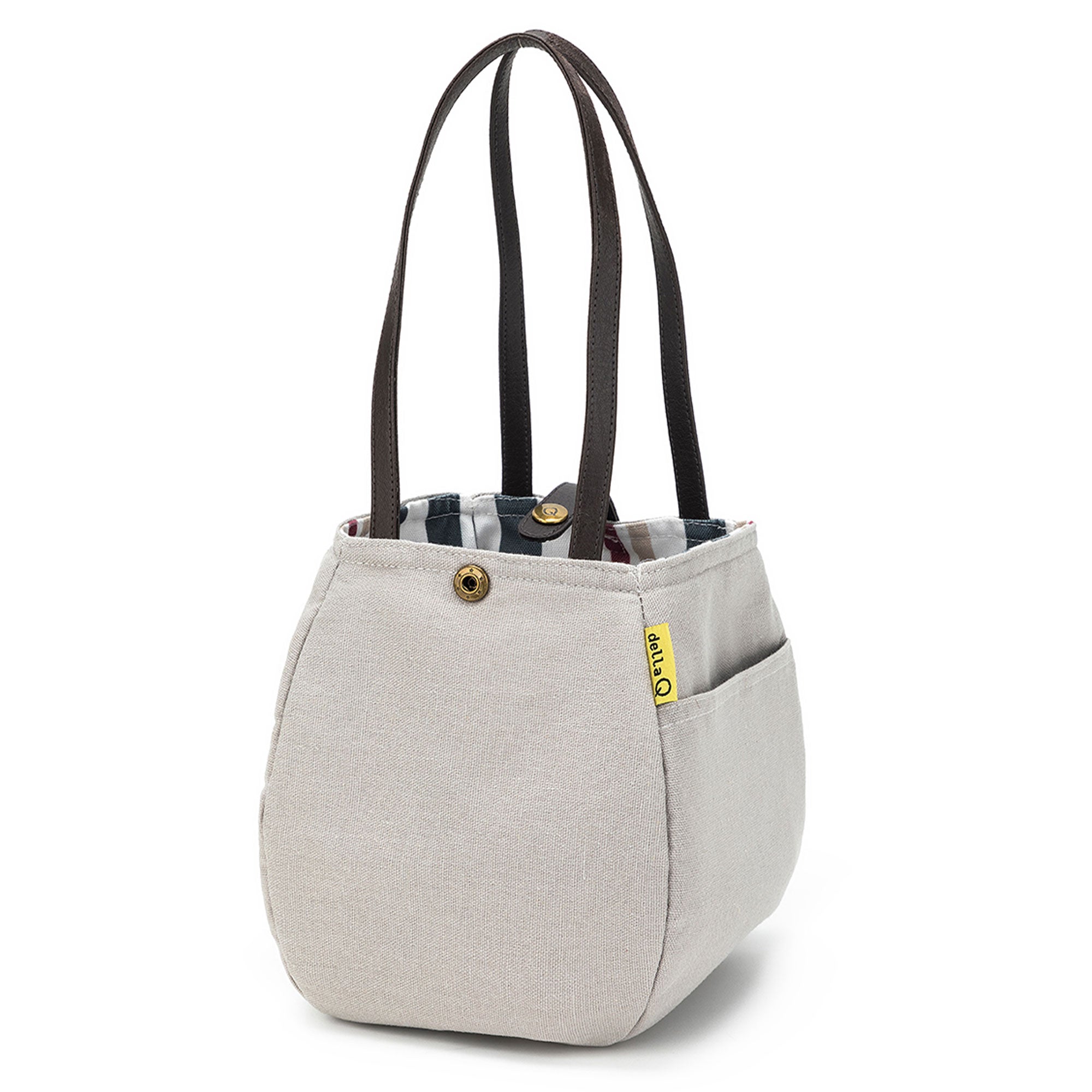 della Q Rosemary Portable Knitting and Crocheting Project Bag - 220-1 - *Linen - Pebble