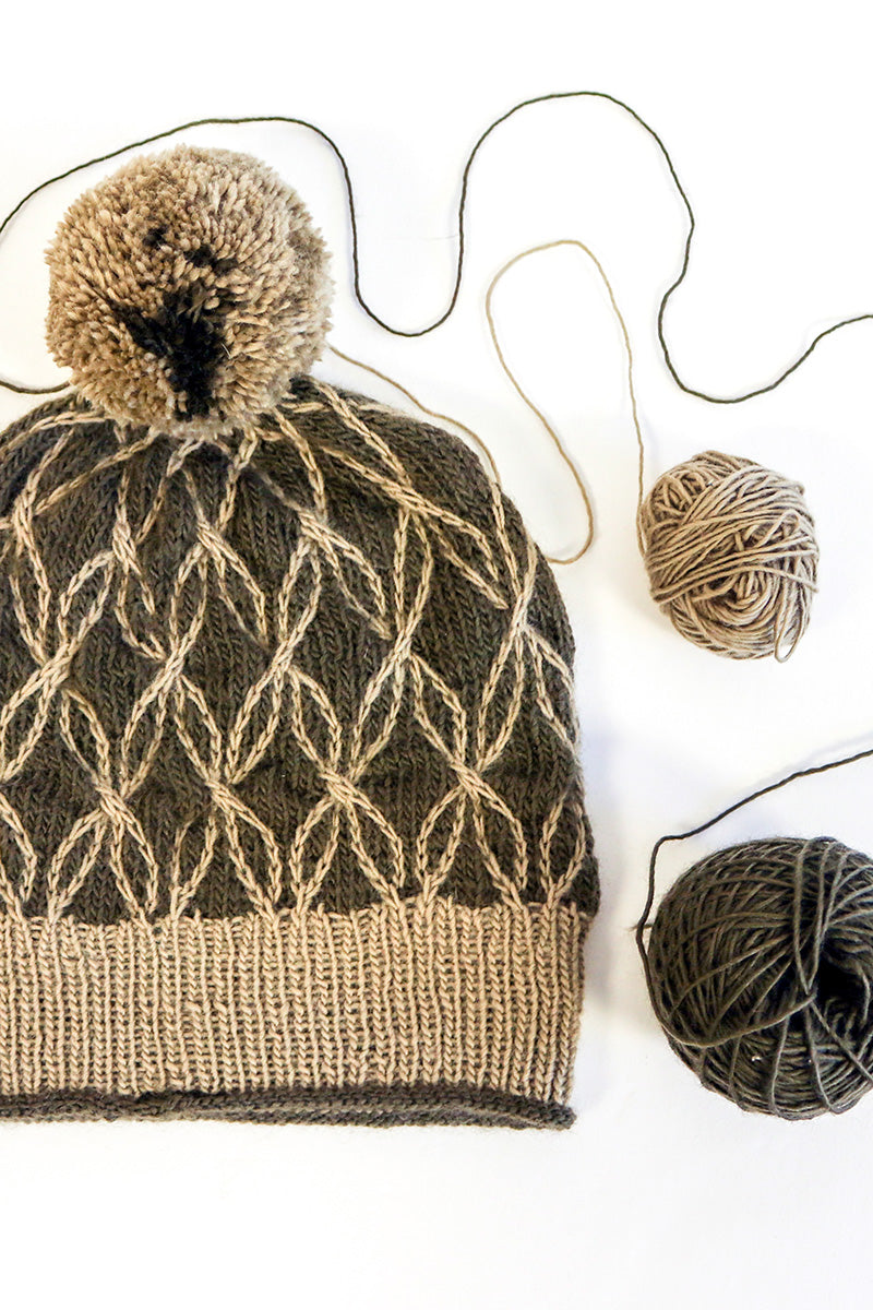 Jimmy Beans Wool Exclusive - Exchange Rate Floral Motif Hat Knitting Pattern - PDF Download