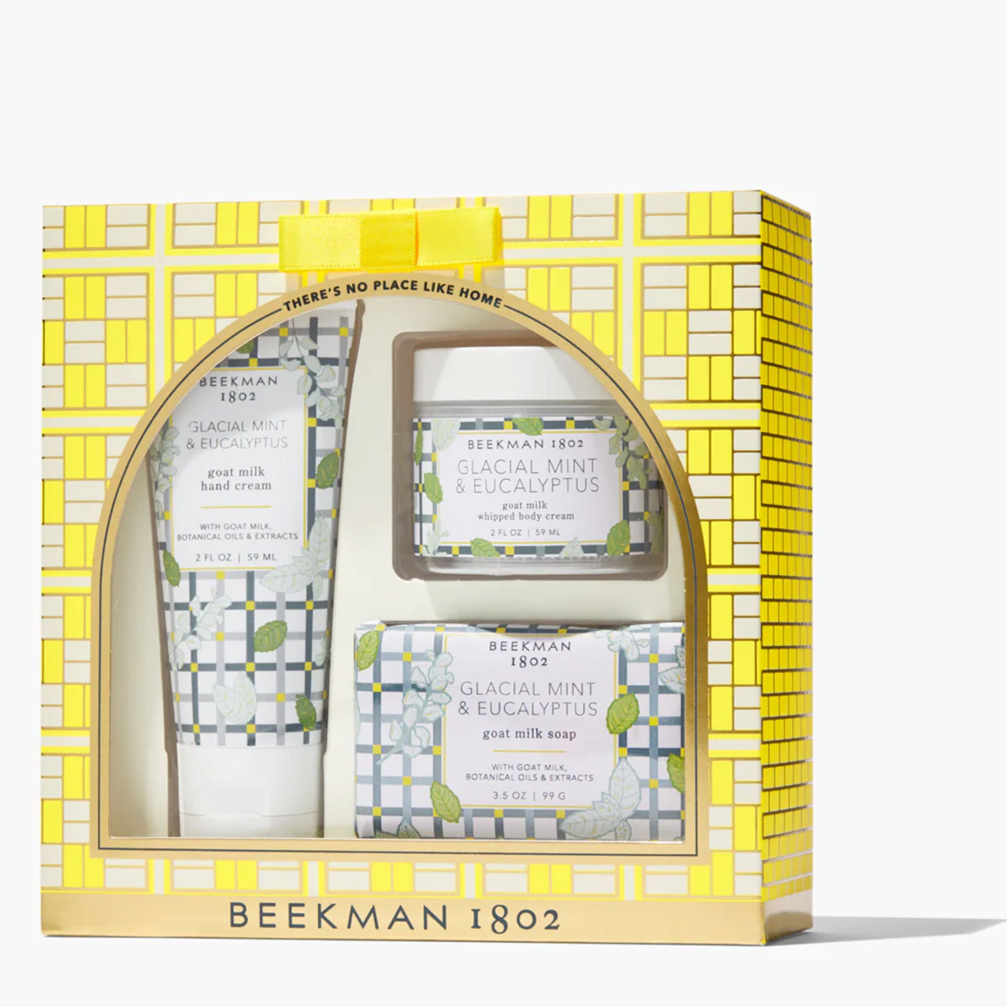 Beekman 1802 Travel-sized Glacial Mint & Eucalyptus Gift Sets for Skin Nourishment