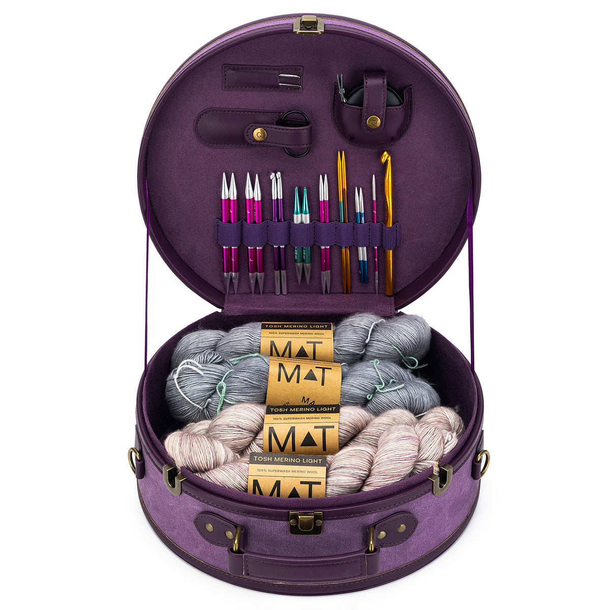 della Q Premium Maker's Hat Box - Stylish Plum for Craft Lovers