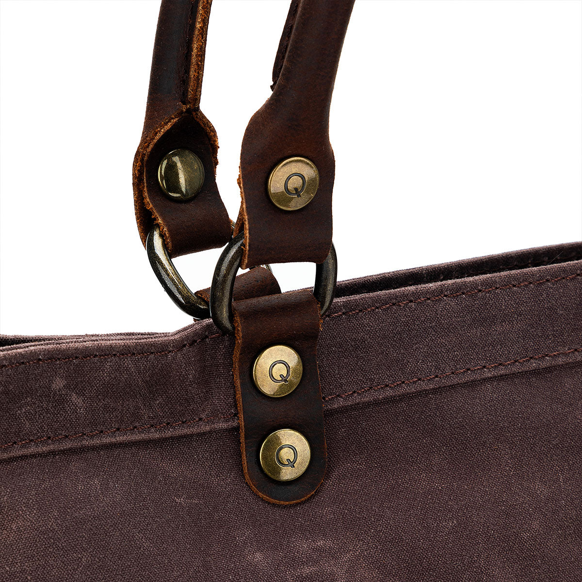 della Q Maker's Cocoa Canvas Tote for Knitters and Crocheters