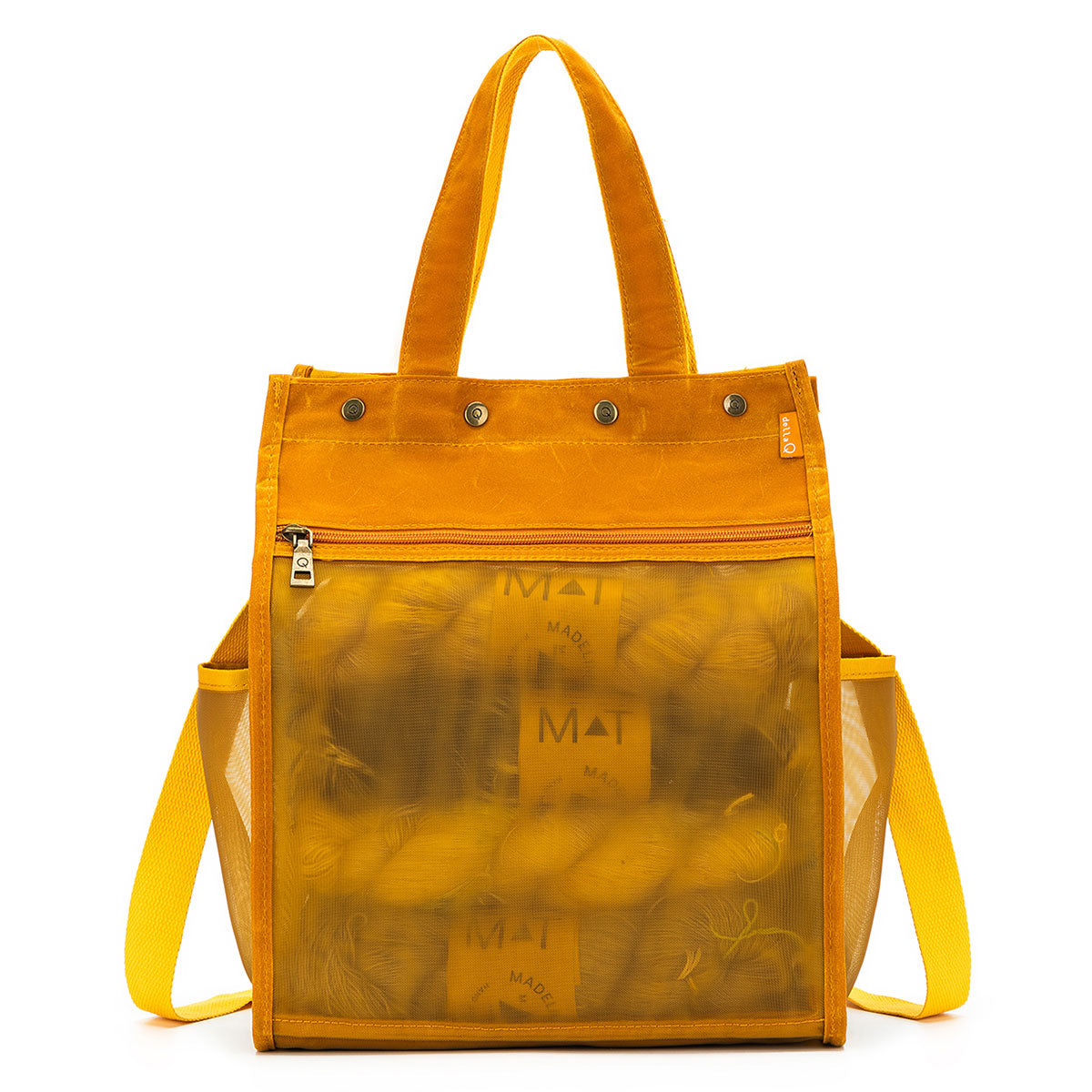 della Q Premium Tall Maker's Mesh Tote in Mustard - Ideal for Crafting