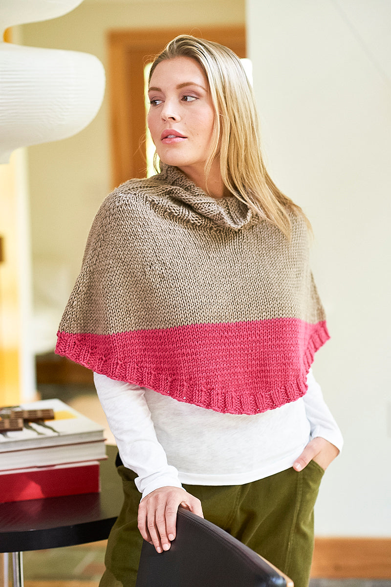 Berroco Booklet 413 Ultra Wool Chunky Knitting Patterns - Pierrepont Poncho PDF Download