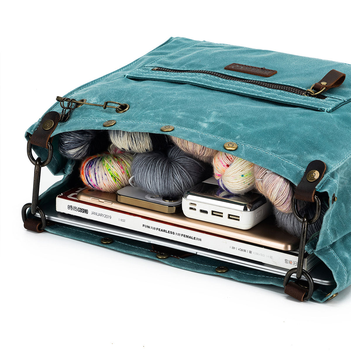 della Q Maker's Teal Canvas Rucksack - The All - in - One Crafting Essential