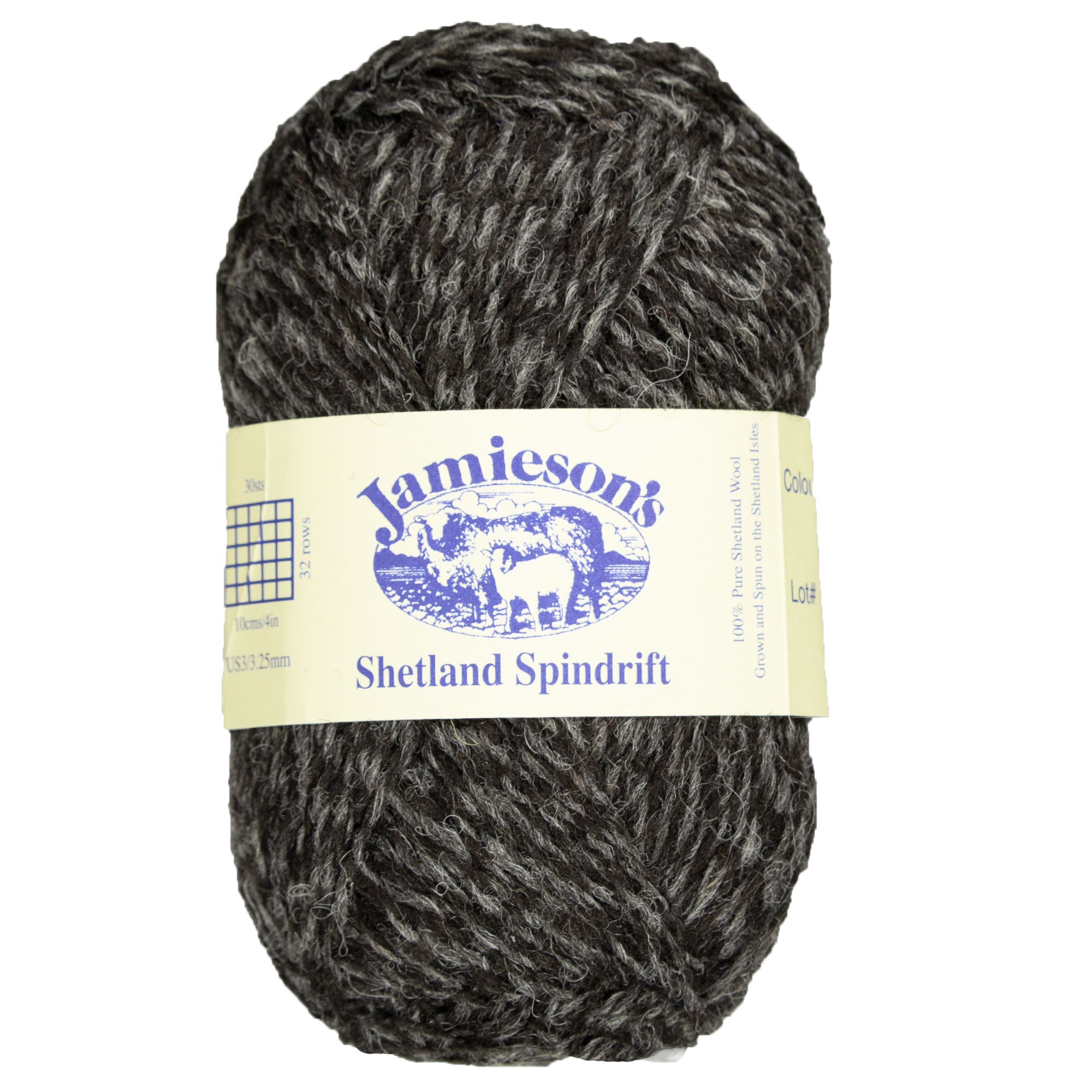 Jamieson's of Shetland Premium Spindrift Yarn - 109 Black/Shaela