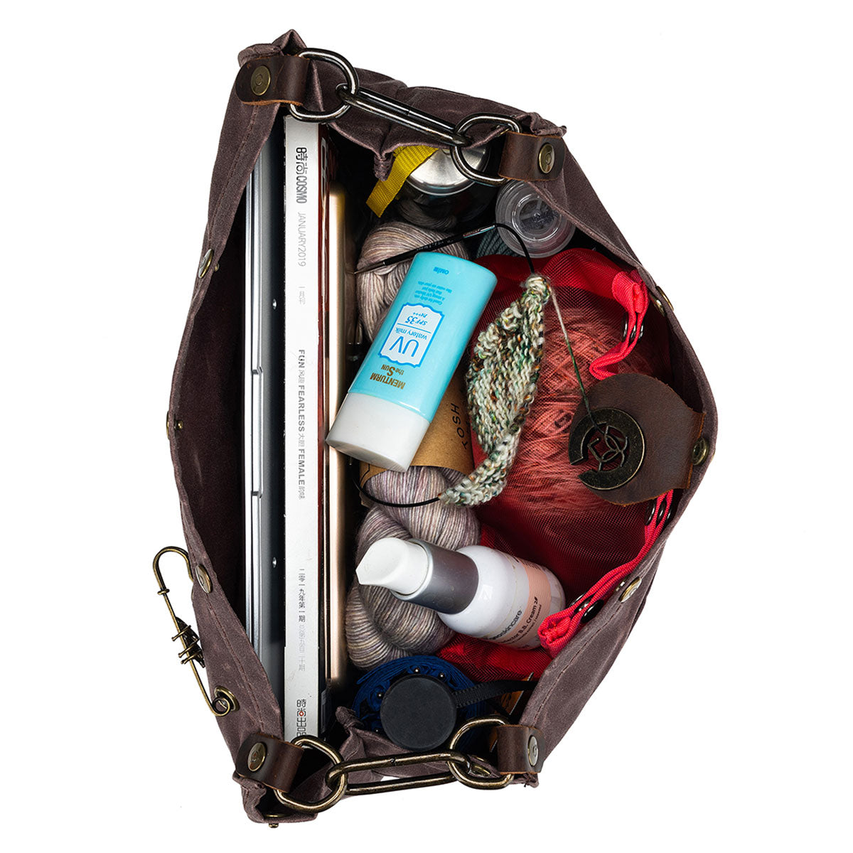 della Q Maker's Canvas Cocoa Rucksack - Ideal for Craft Projects
