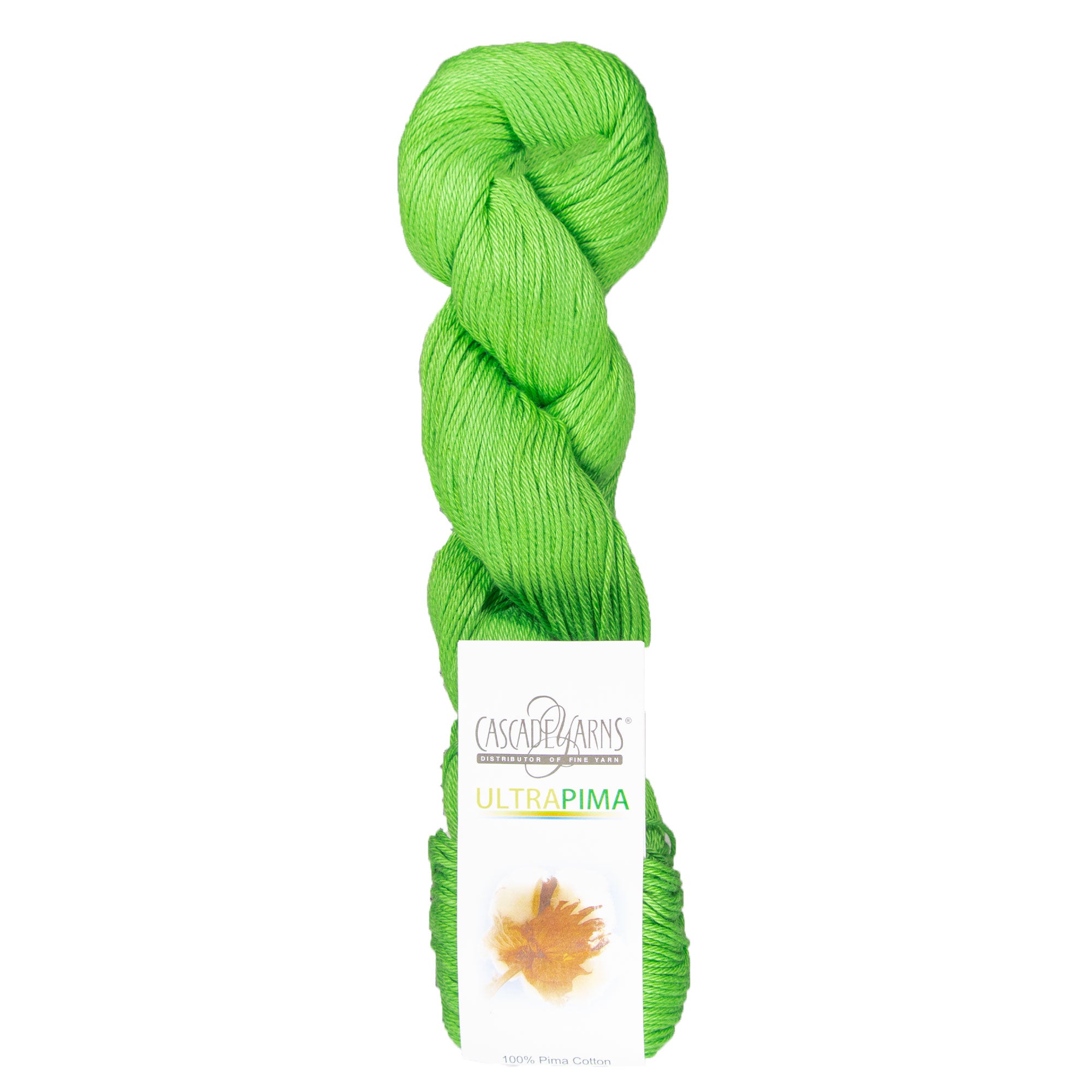 Cascade Yarns Ultra Pima Yarn in 3865 Kiwi - Ideal for Year - Round Crafting
