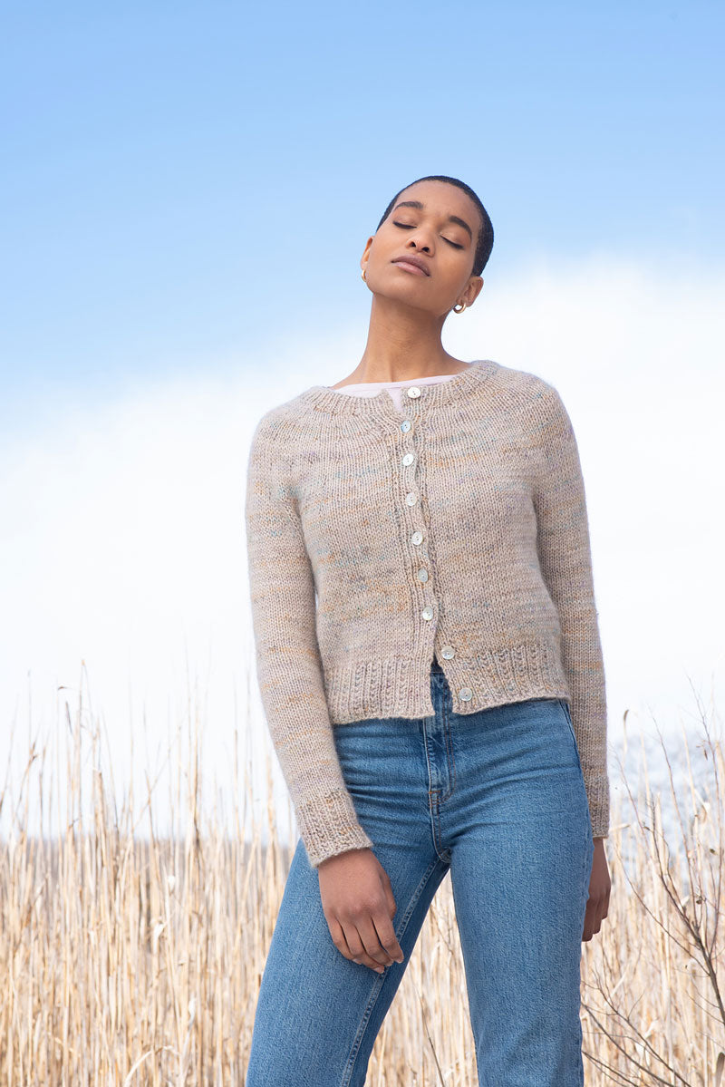Berroco Aerial and Aerial Color Patterns - Fryda Cardigan PDF Download for Knitters