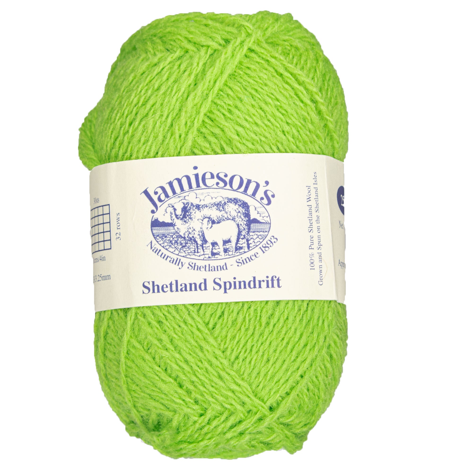 Jamieson's of Shetland Premium Spindrift Yarn - 780 Lime