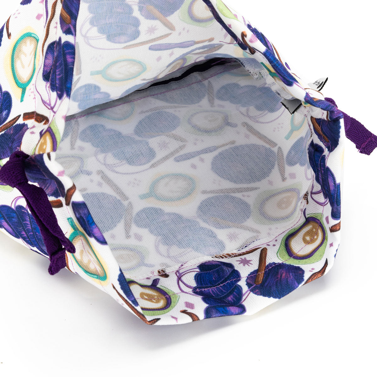 della Q Small Eden Project Bag 115-1 - Stunning Fabric Print Collection in Coffee and Yarn Green