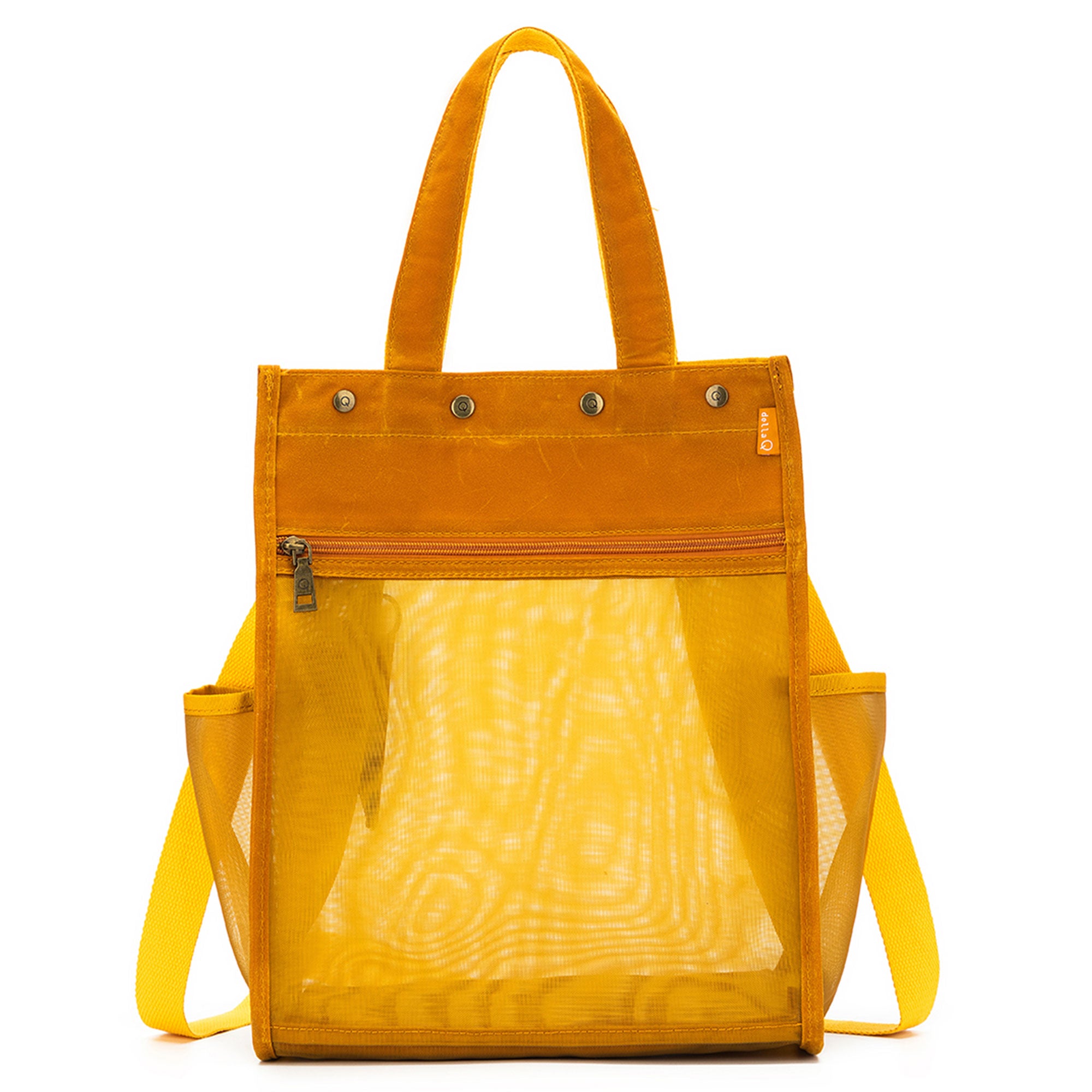 della Q Premium Tall Maker's Mesh Tote in Mustard - Ideal for Crafting