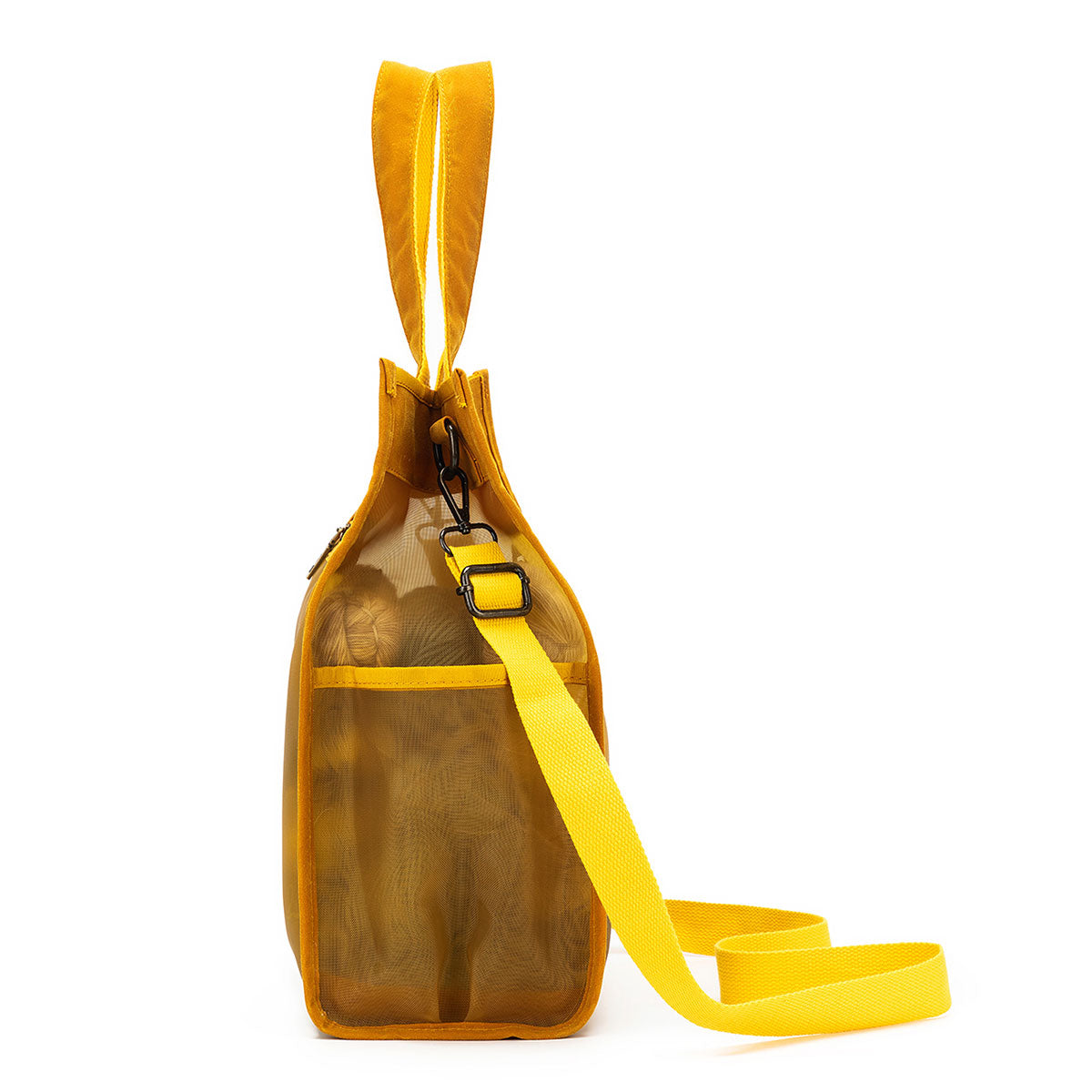 della Q Premium Tall Maker's Mesh Tote in Mustard - Ideal for Crafting