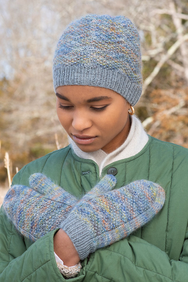 Berroco Aerial and Aerial Color Patterns - Jovita Textured Hat and Mitt Combo - PDF Download