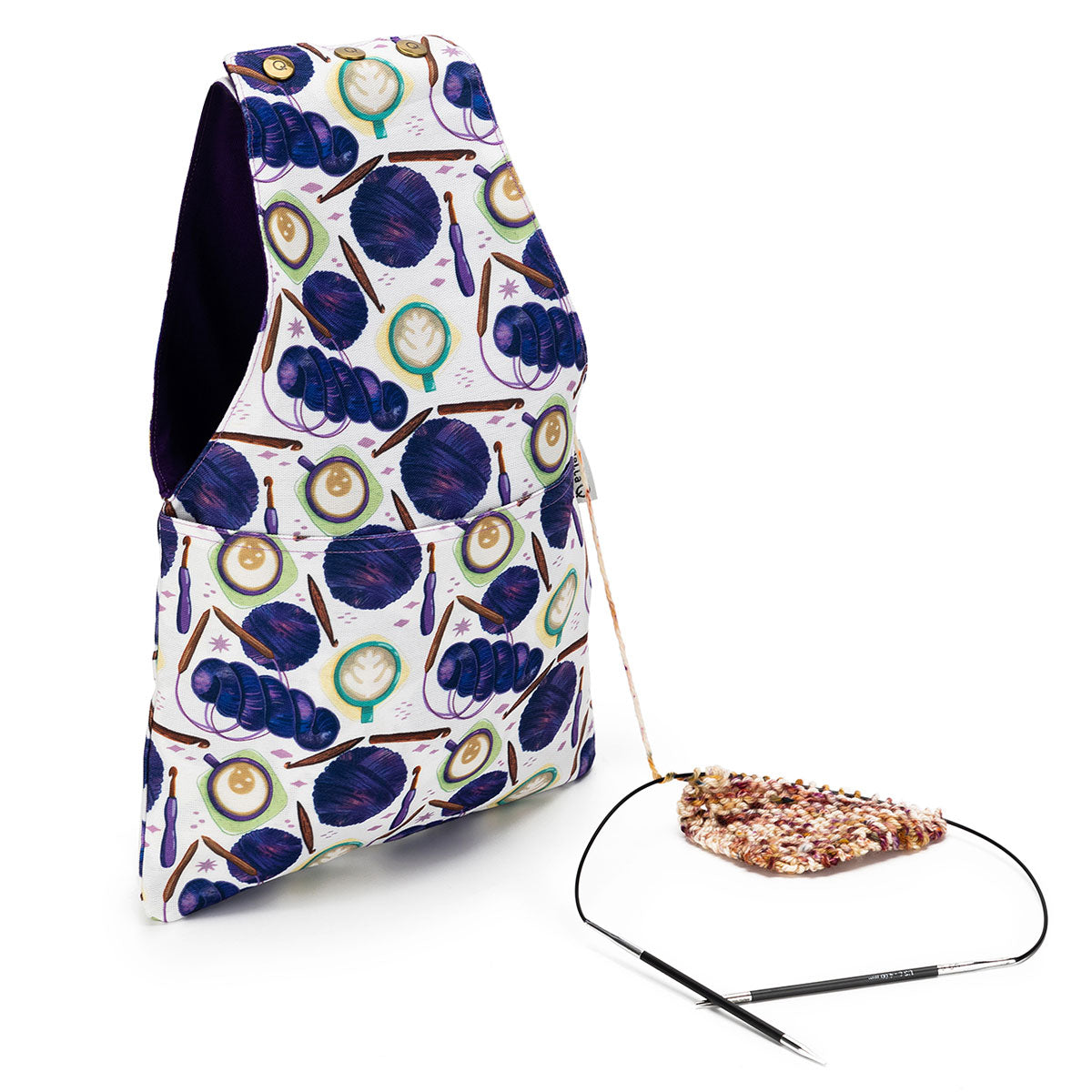 della Q Nora Wrist Bag 1300 - 1: Stylish Fabric Print & Yarn Bombing Collection