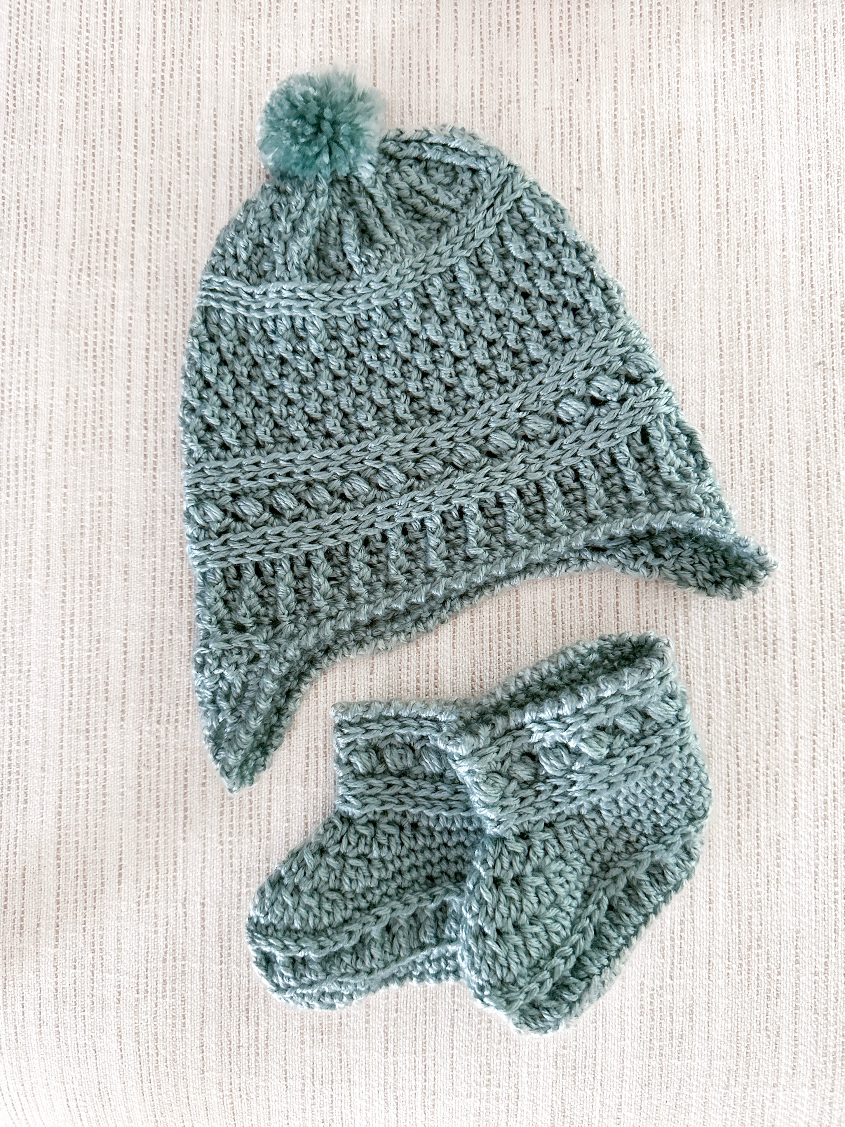 Jimmy Beans Wool Adorable Bunny Hop Crochet Hat and Booties Kit
