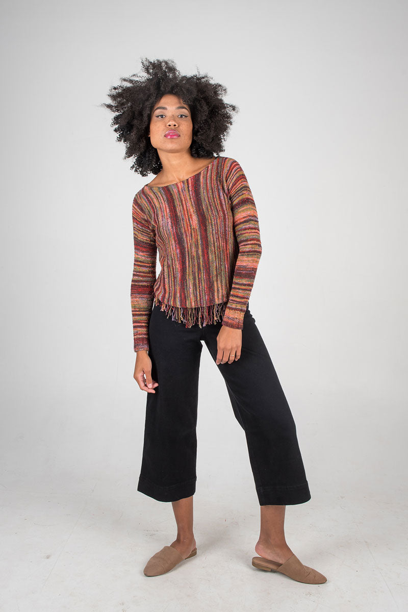 Berroco Booklet #421 Summer Sesame Patterns - Faye - Instant PDF Download for Bohemian Fringe Pullover
