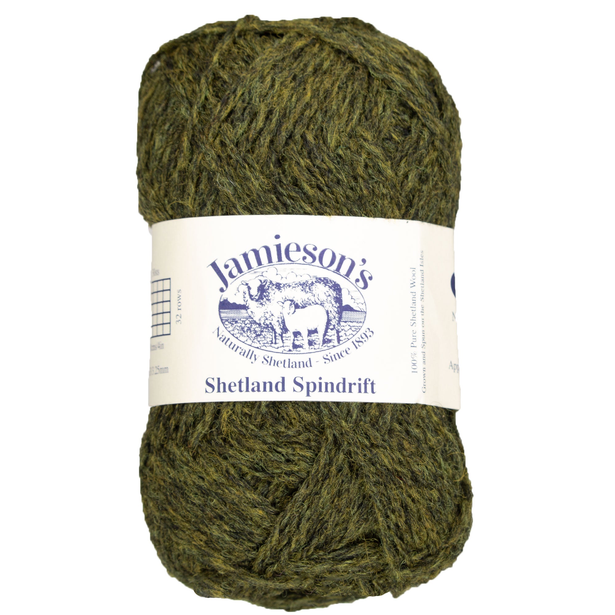 Jamieson's of Shetland Spindrift 2-Ply Yarn - 233 Spagnum, 100% Shetland Wool with 225 Colors