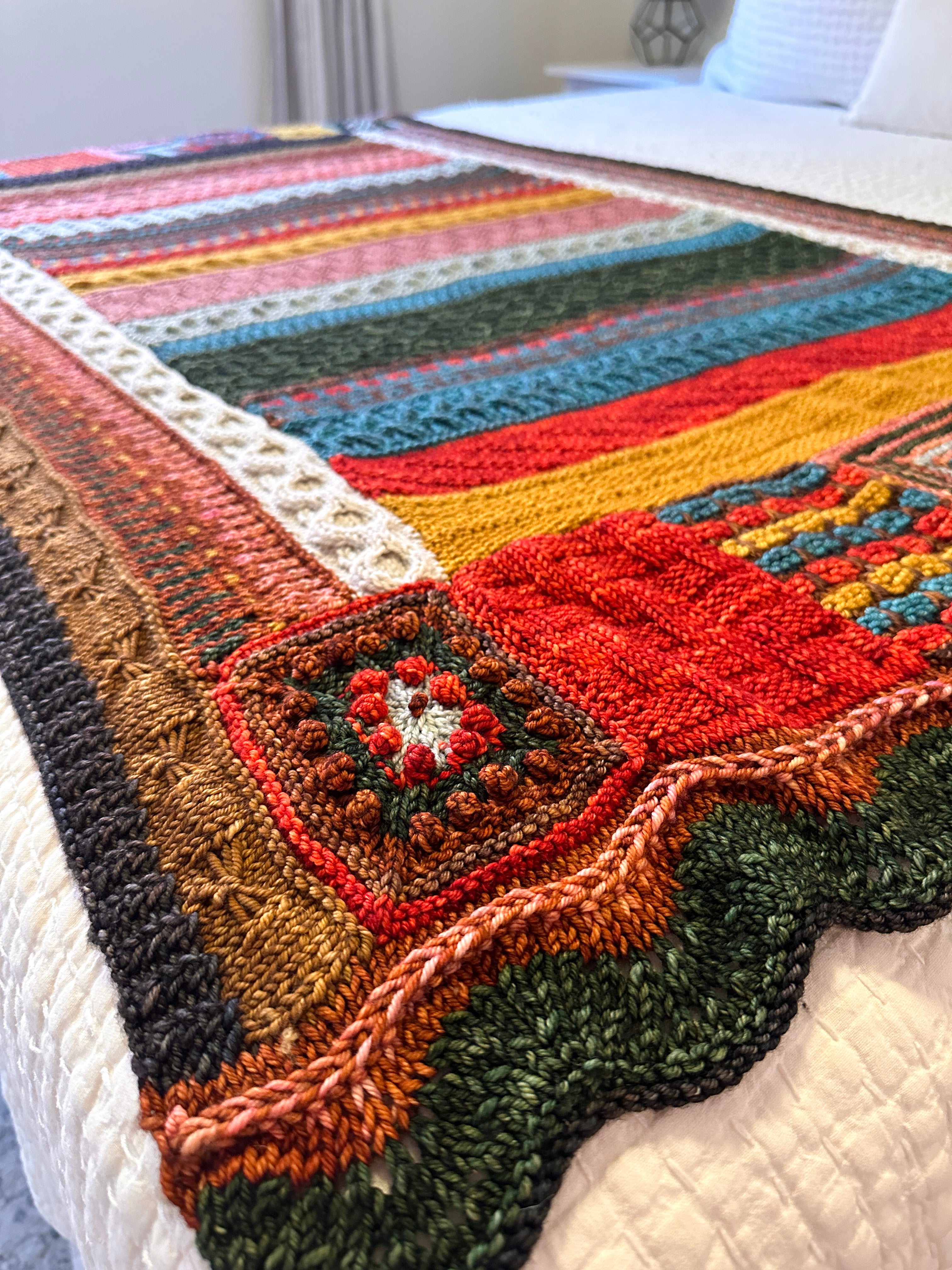 Jimmy Beans Wool 2025 Knit Blanket Club Kits - Beanstalk Worsted - Trailblazer Colorway Exclusive Knitting Kits