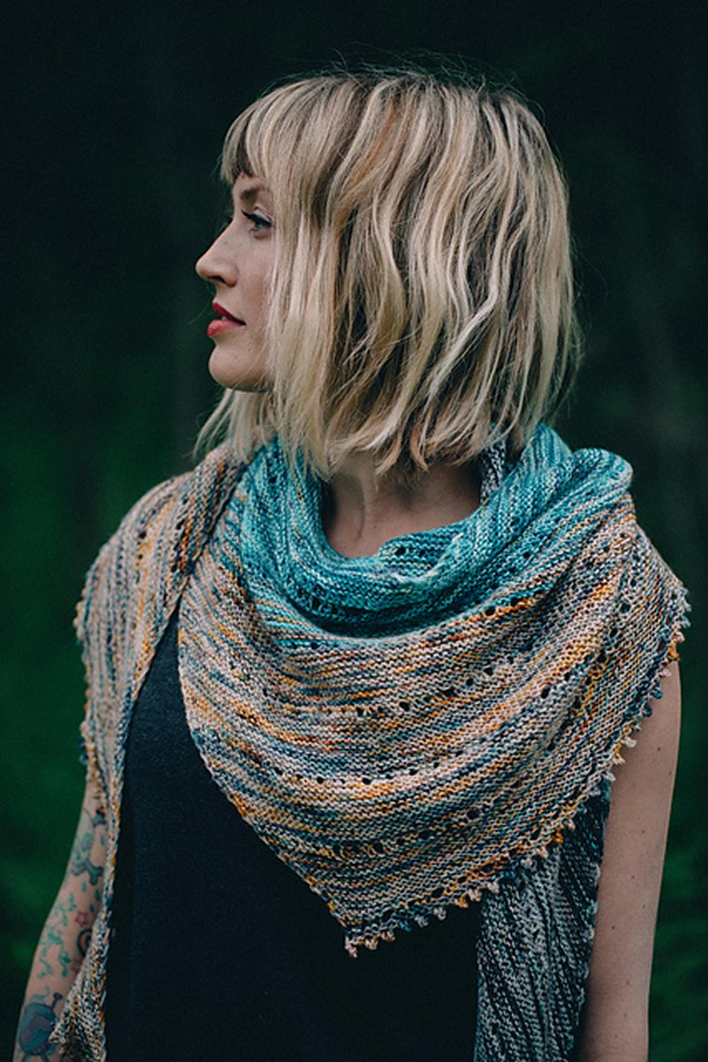 Andrea Mowry Drea Renee Knits Patterns - Free Your Fade Shawl Pattern with Endless Color Options