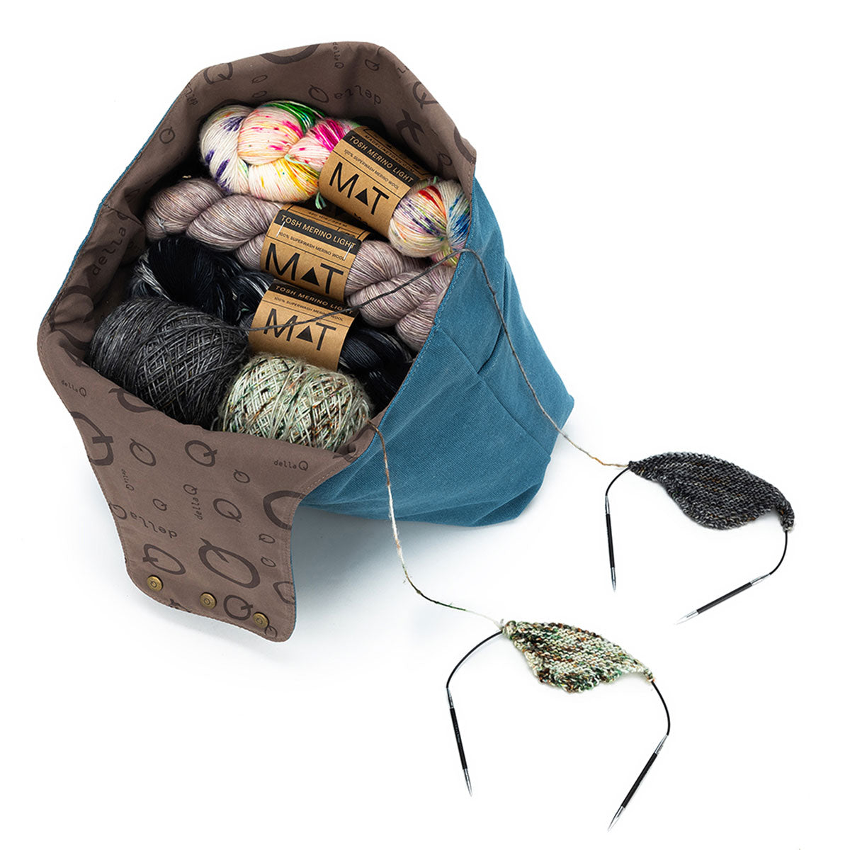 della Q Nora Stylish Bucket Bag - Trendy Teal