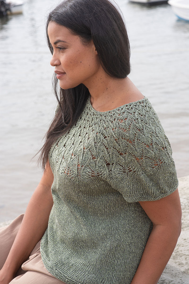 Berroco Booklet 423 - Exclusive Chai Patterns - Bonnie Tee PDF Download for Elegant and Comfortable Wear