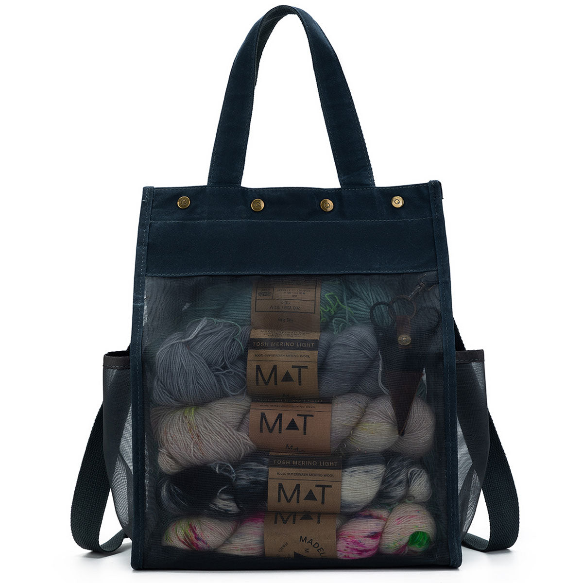 della Q Premium Maker's Tall Mesh Tote - Blue for Crafting Enthusiasts
